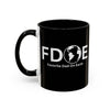 Favorite Dad On Earth (FDOE) Accent Coffee Mug (11oz, 15oz)