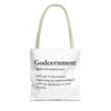 Godcernment Tote Bag - Custom Printed Stylish and Functional Tote