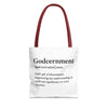 Godcernment Tote Bag - Custom Printed Stylish and Functional Tote