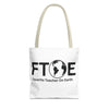 Favorite Teacher On Earth (FTOE) Tote Bag - Custom Printed Stylish and Functional Tote
