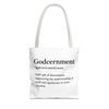 Godcernment Tote Bag - Custom Printed Stylish and Functional Tote