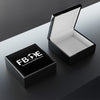 Favorite Boyfriend on Earth (FBOE) Personalized Jewelry Box – Ebony Black, Golden Oak, or Red Mahogany