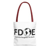 Favorite Daughter On Earth (FDOE) Tote Bag - Custom Printed Stylish and Functional Tote