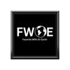 Favorite Wife on Earth (FWOE) Personalized Jewelry Box – Ebony Black, Golden Oak, or Red Mahogany