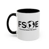 Favorite Sister On Earth (FSOE) Accent Coffee Mug (11oz, 15oz)