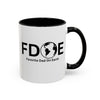 Favorite Dad On Earth (FDOE) Accent Coffee Mug (11oz, 15oz)