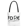 Favorite Daughter On Earth (FDOE) Tote Bag - Custom Printed Stylish and Functional Tote