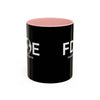 Favorite Dad On Earth (FDOE) Accent Coffee Mug (11oz, 15oz)