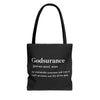 Godsurance Tote Bag - Custom Printed Stylish and Functional Tote