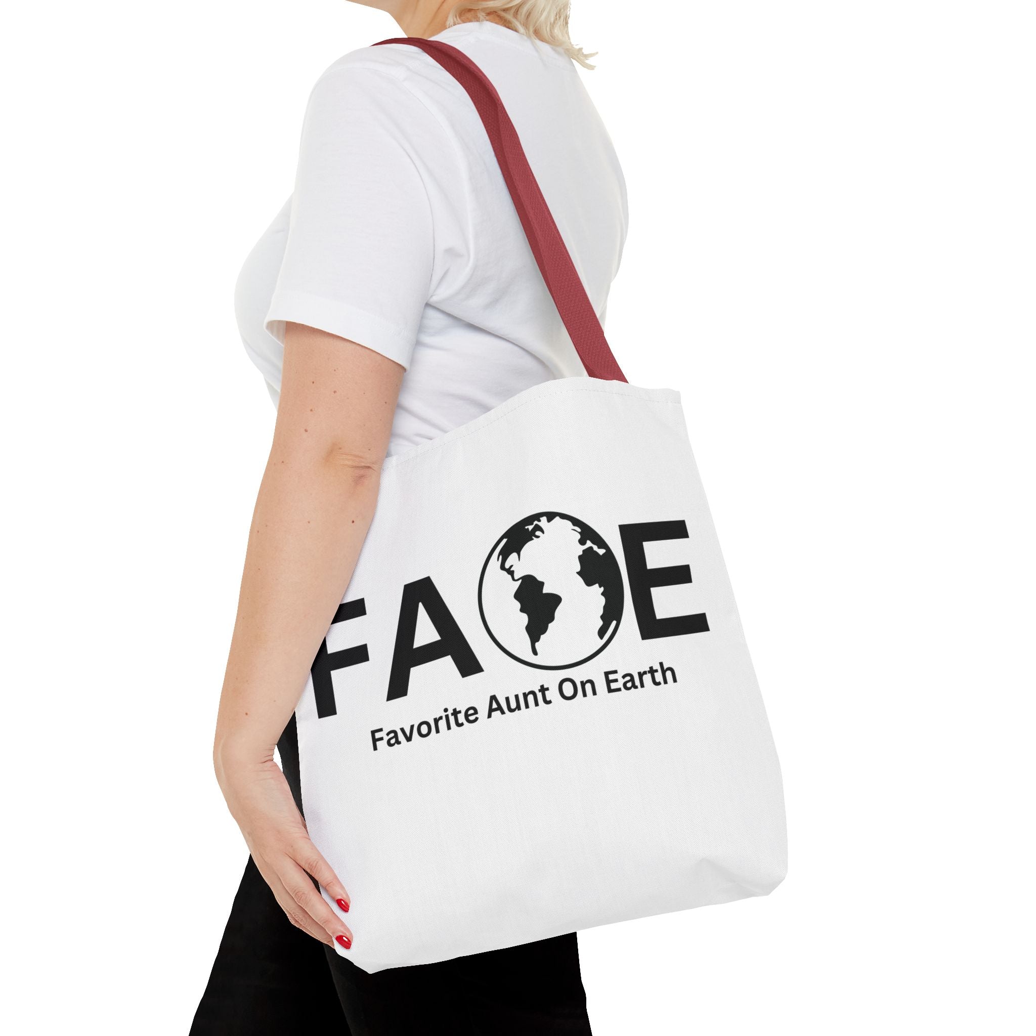 Favorite Aunt On Earth (FAOE) Tote Bag - Custom Printed Stylish and Functional Tote