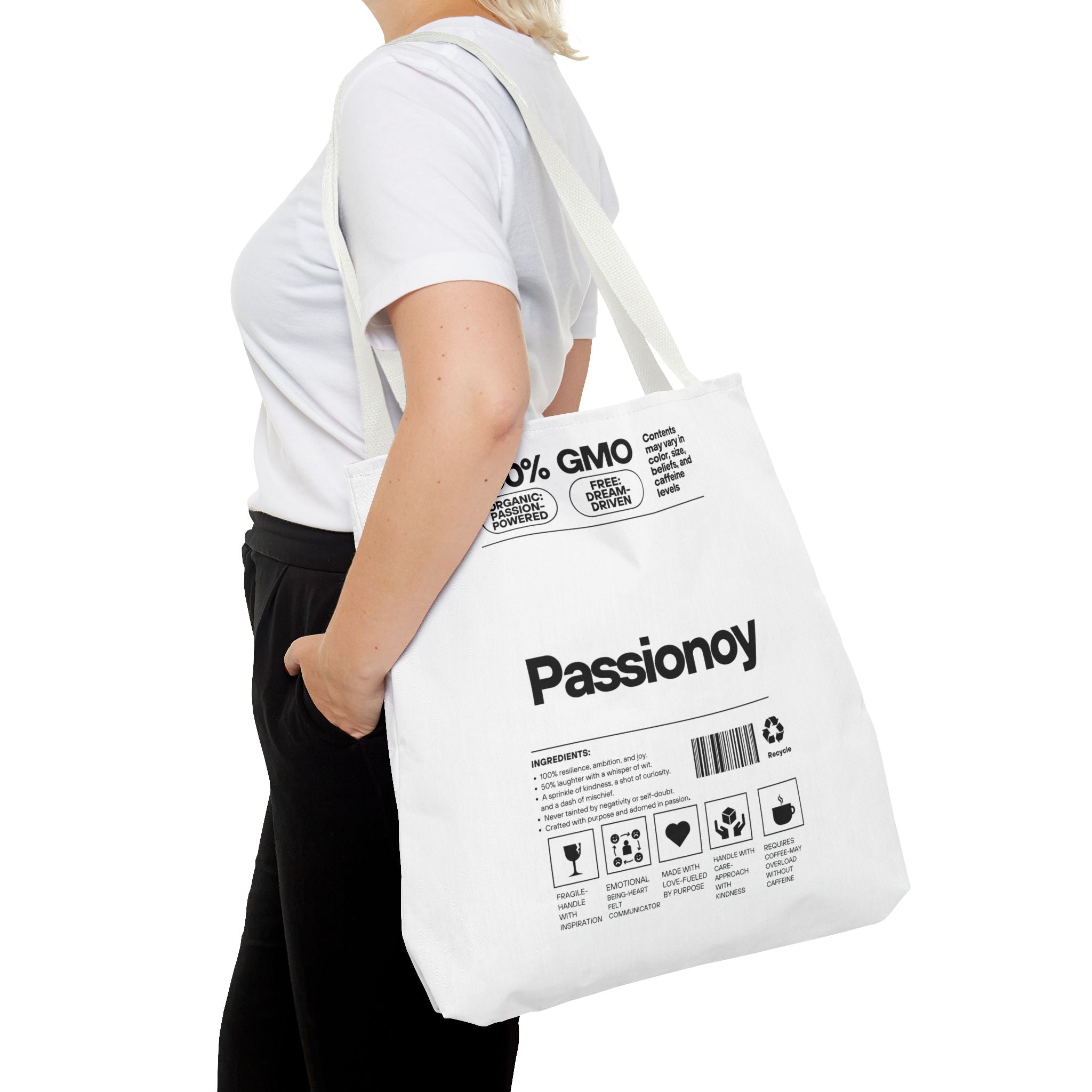 Passionoy Label Tote Bag - Custom Printed Stylish and Functional Tote