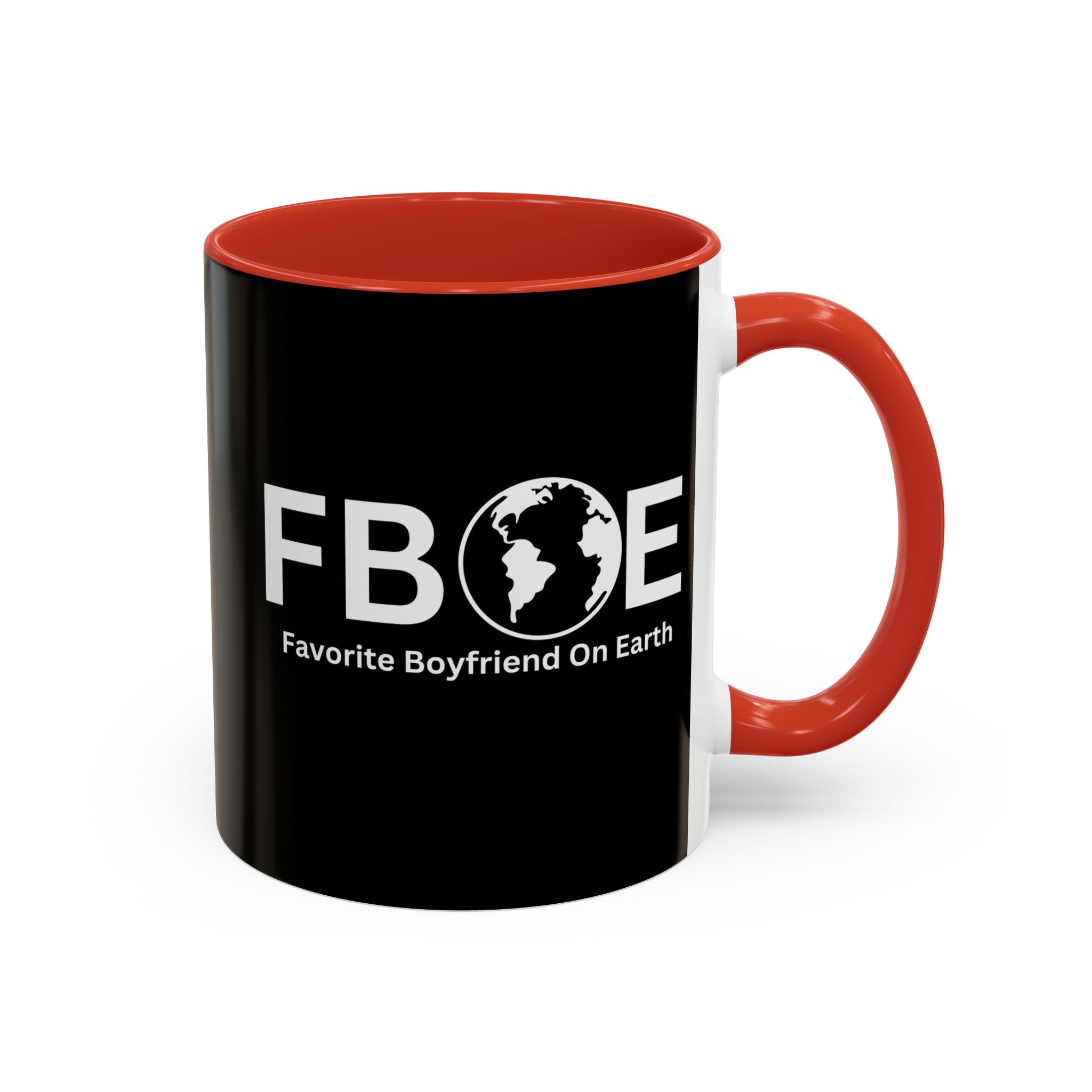 Favorite Boyfriend On Earth (FBOE) Accent Coffee Mug (11oz, 15oz)