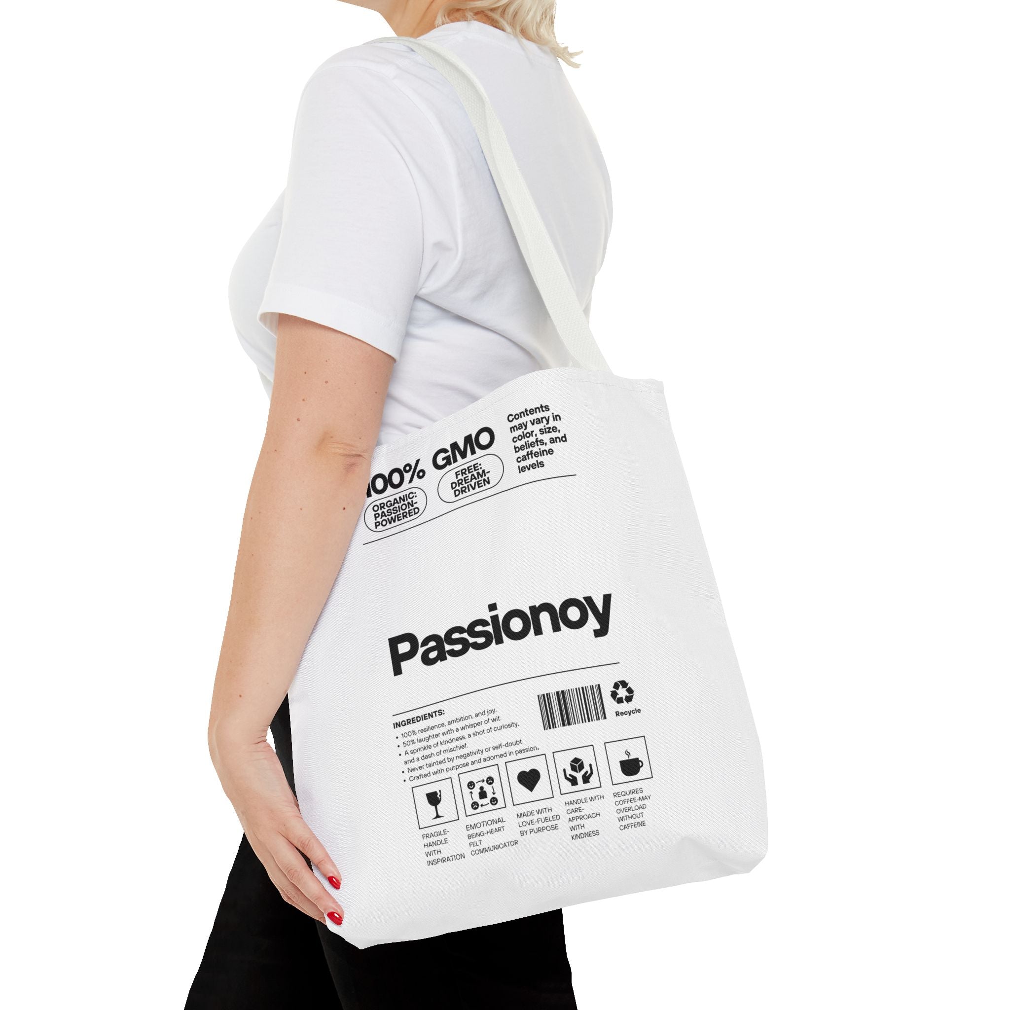 Passionoy Label Tote Bag - Custom Printed Stylish and Functional Tote