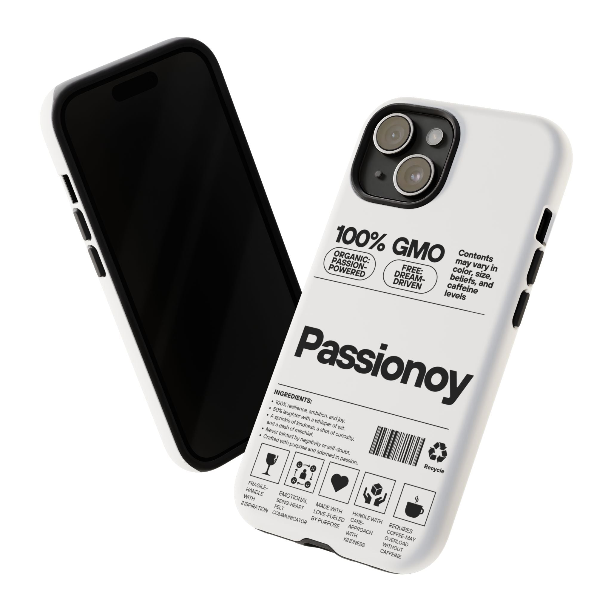 Passionoy Label Tough Cases - Custom Protective Phone Cases for iPhone, Samsung Galaxy, and Google Pixel