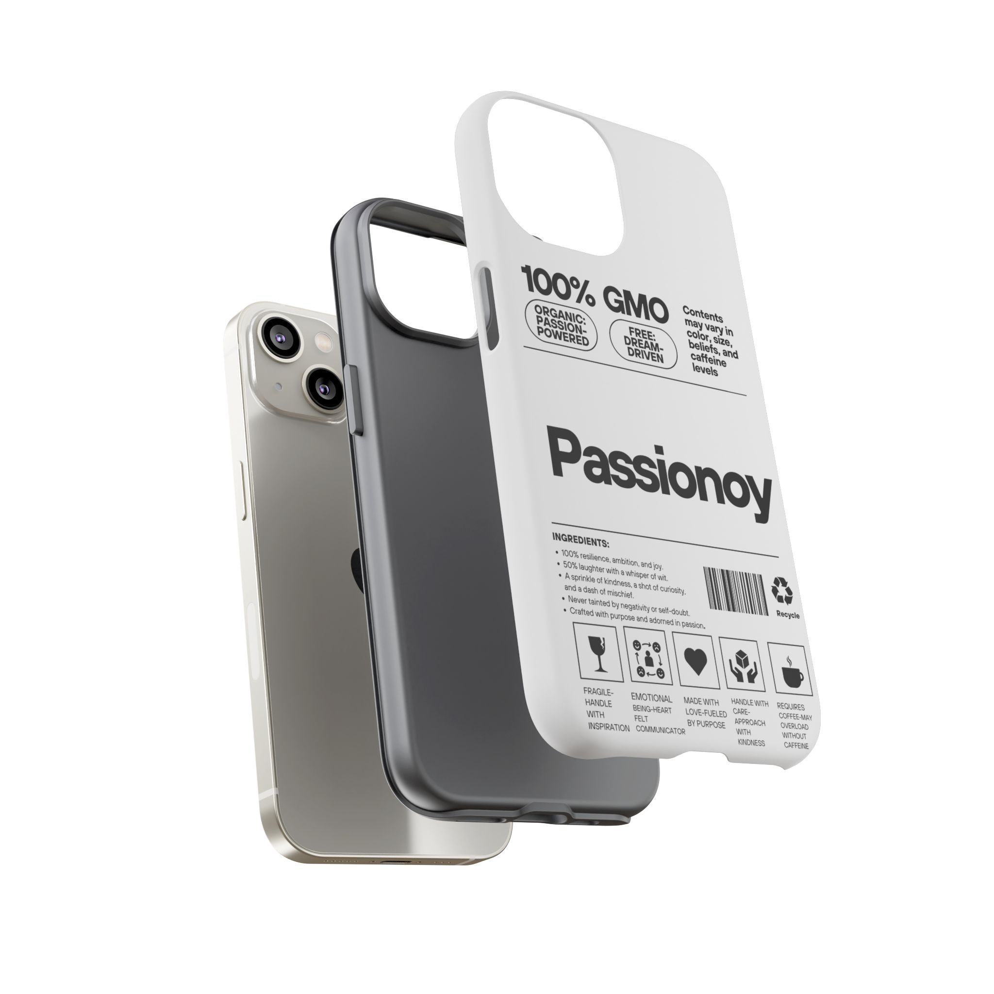 Passionoy Label Tough Cases - Custom Protective Phone Cases for iPhone, Samsung Galaxy, and Google Pixel