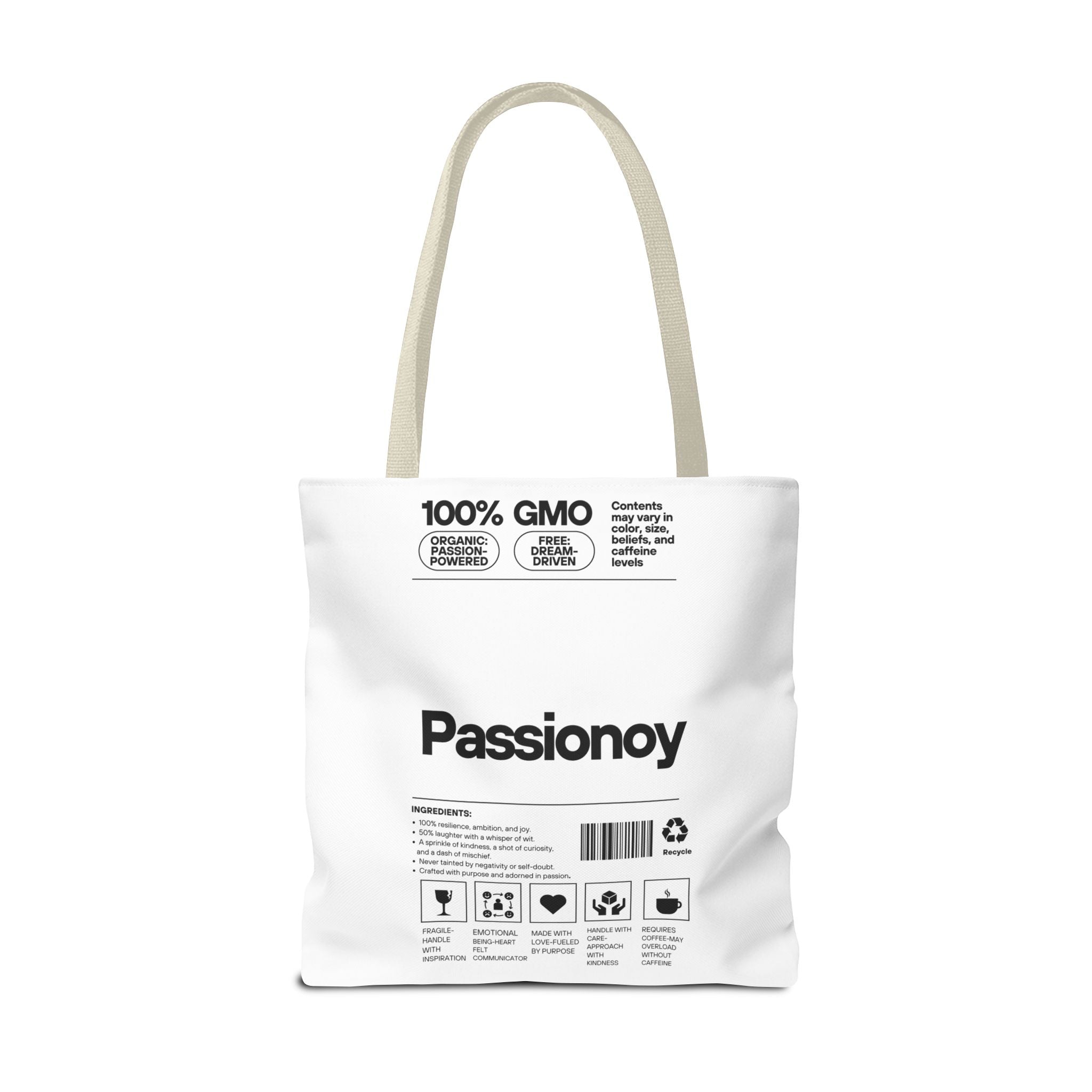 Passionoy Label Tote Bag - Custom Printed Stylish and Functional Tote