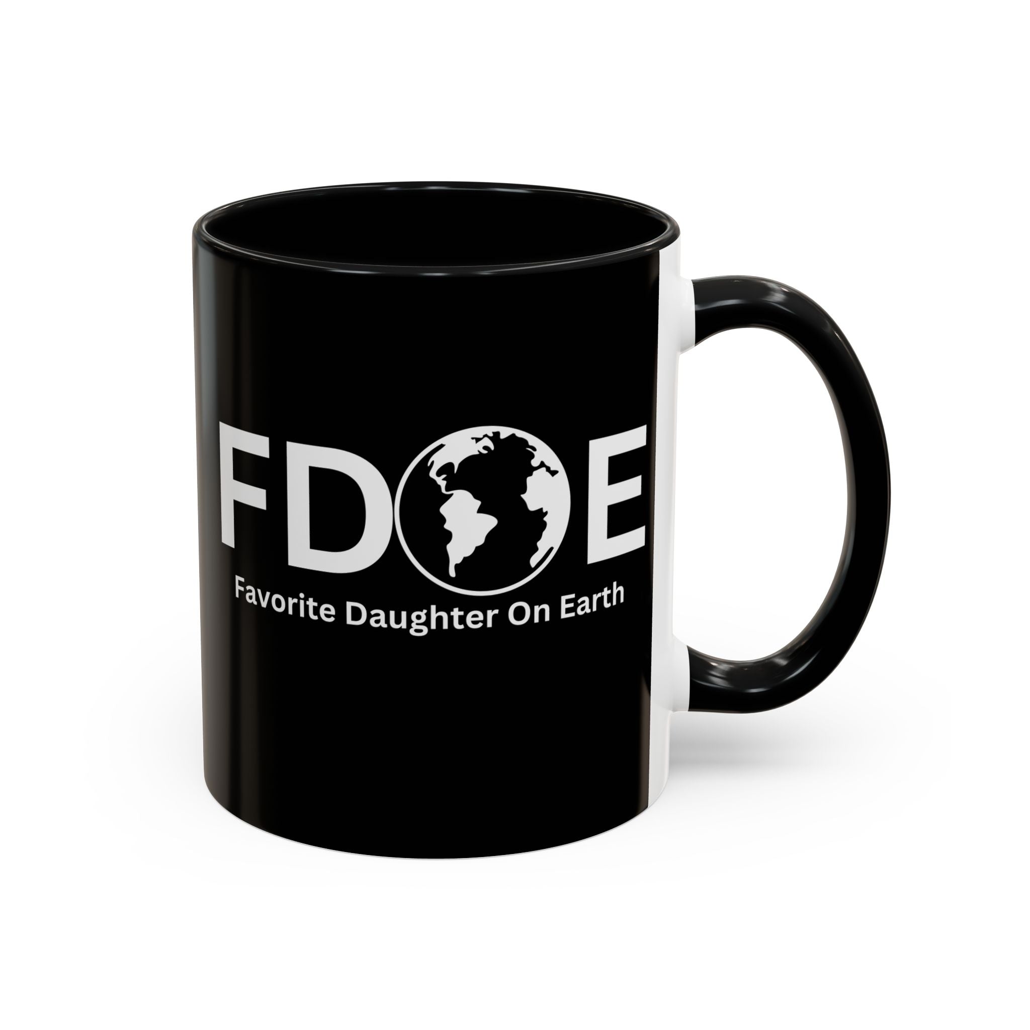 Favorite Daughter On Earth (FDOE) Accent Coffee Mug (11oz, 15oz)