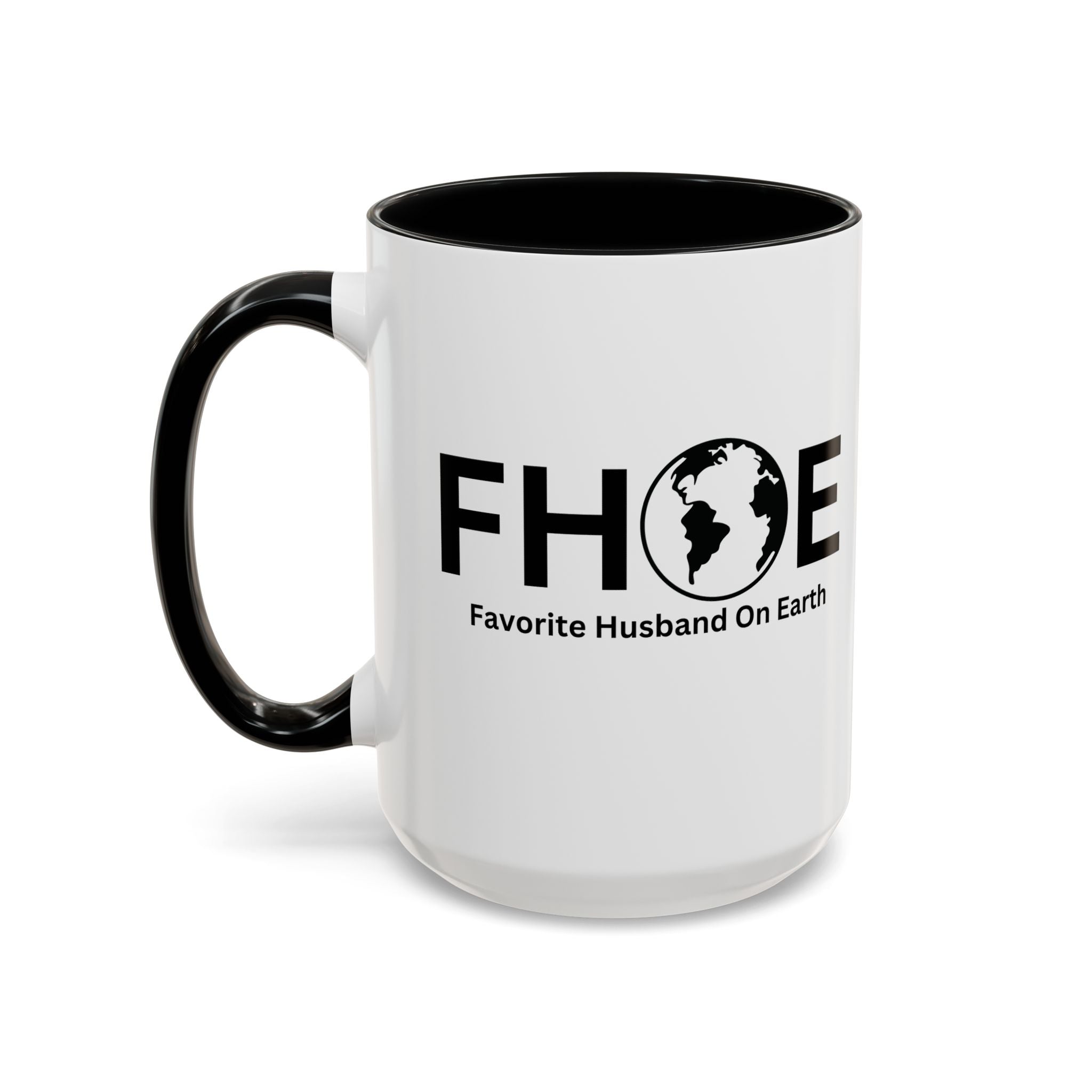 Favorite Husband On Earth (FHOE) Accent Coffee Mug (11oz, 15oz)