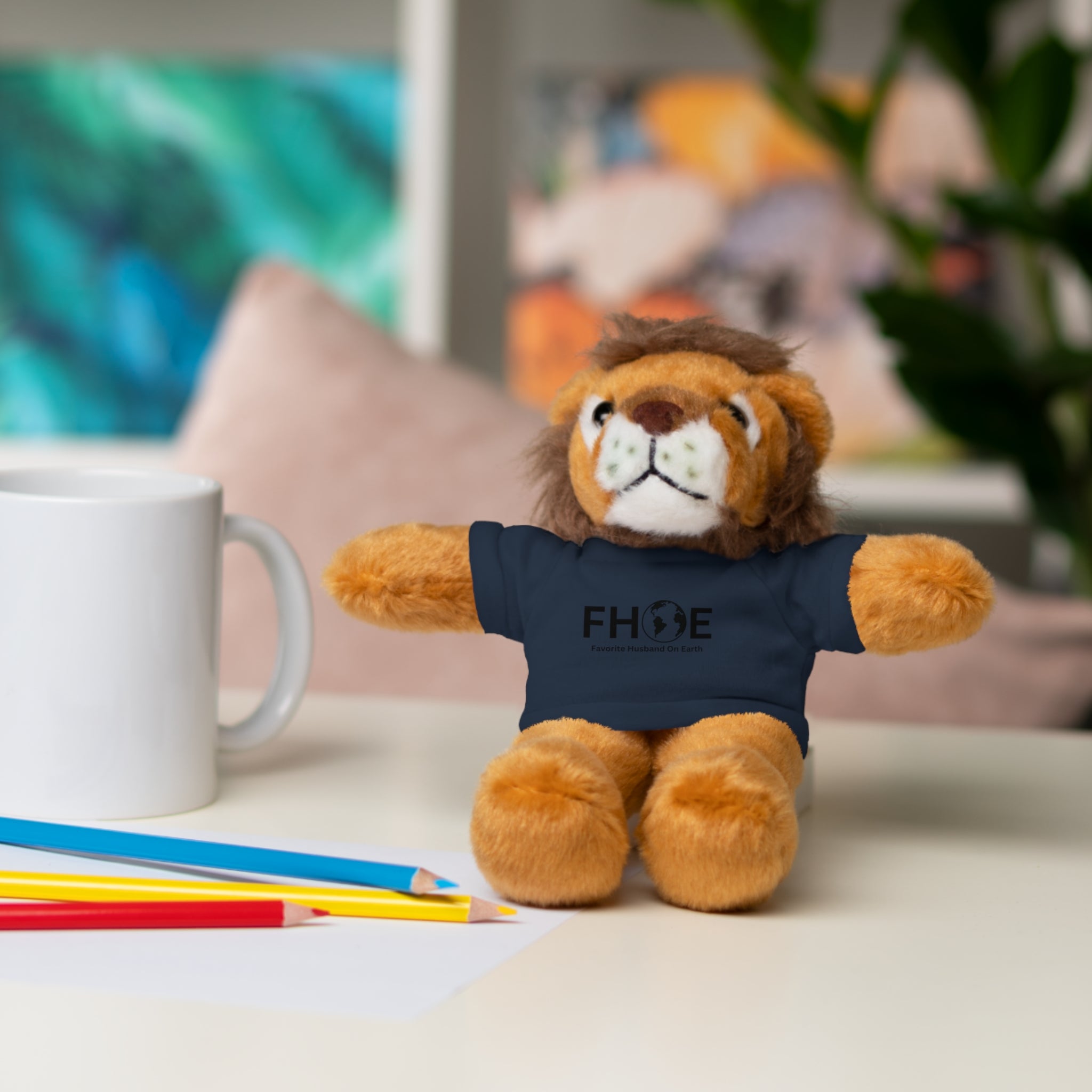 Stuffed Animal Gift – Favorite Husband on Earth (FHOE)– Customizable T-Shirt & Animal