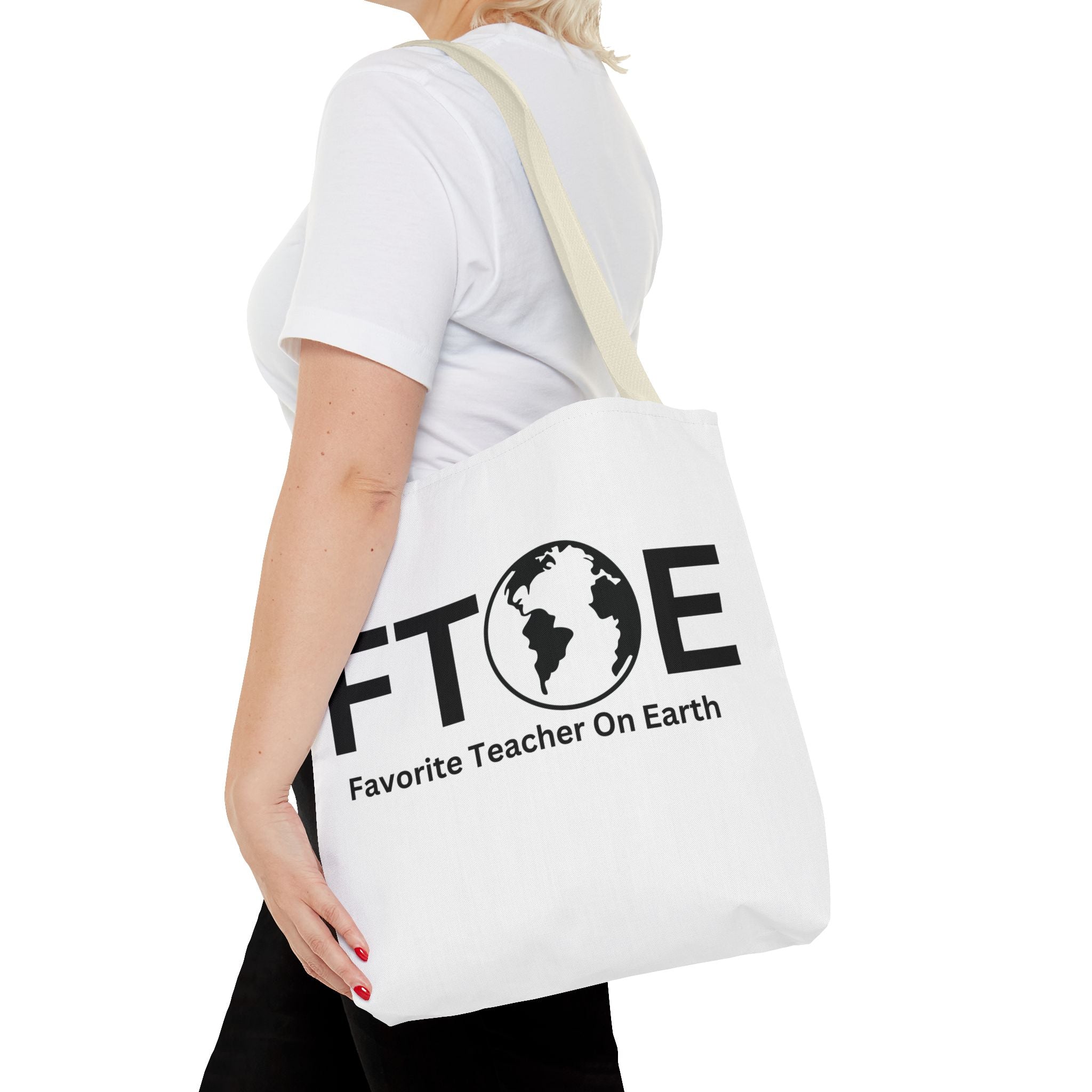 Favorite Teacher On Earth (FTOE) Tote Bag - Custom Printed Stylish and Functional Tote