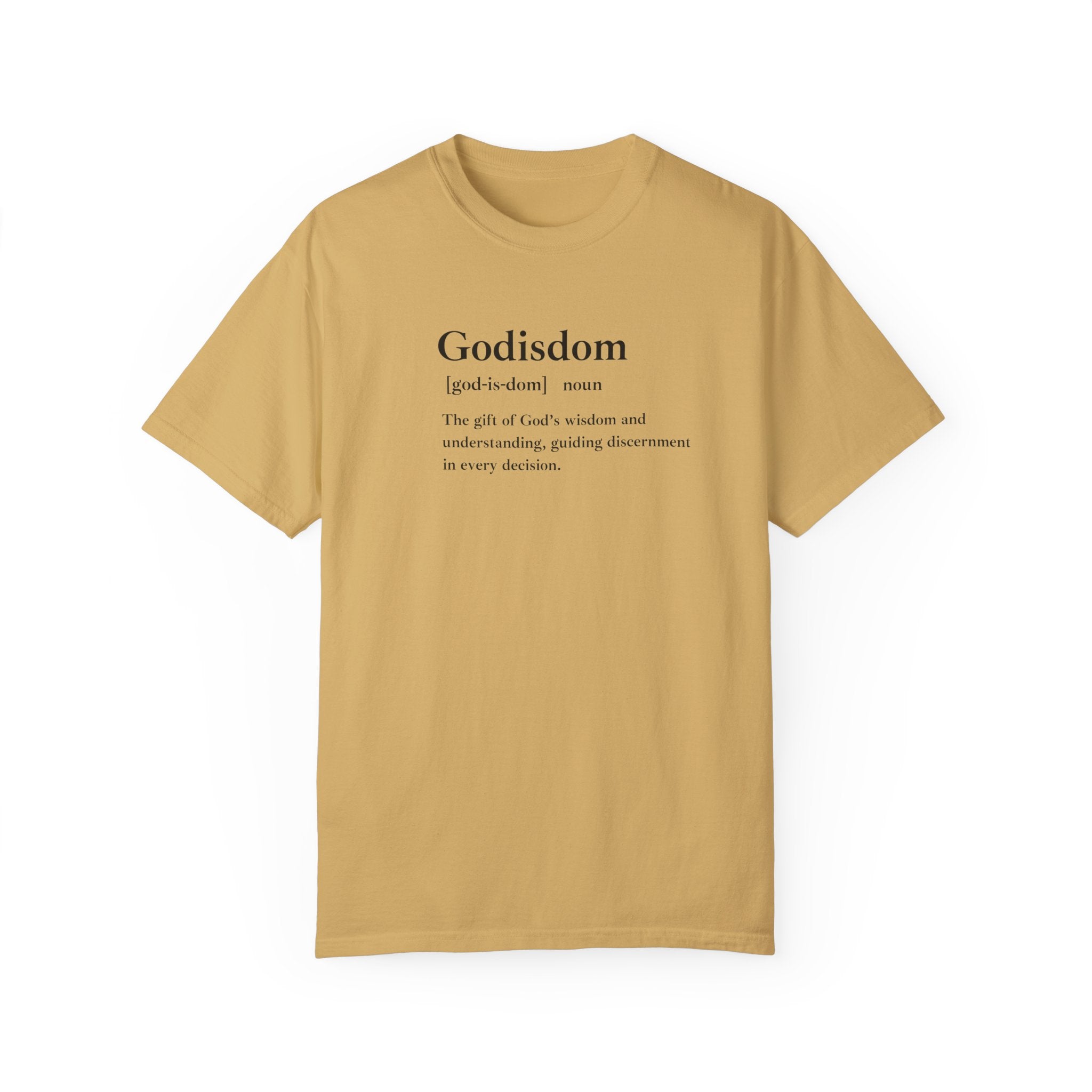 Godisdom Comfort Colors 1717 Garment-Dyed T-Shirt – 100% Cotton, Relaxed Fit, Customizable Faith-Inspired Tee