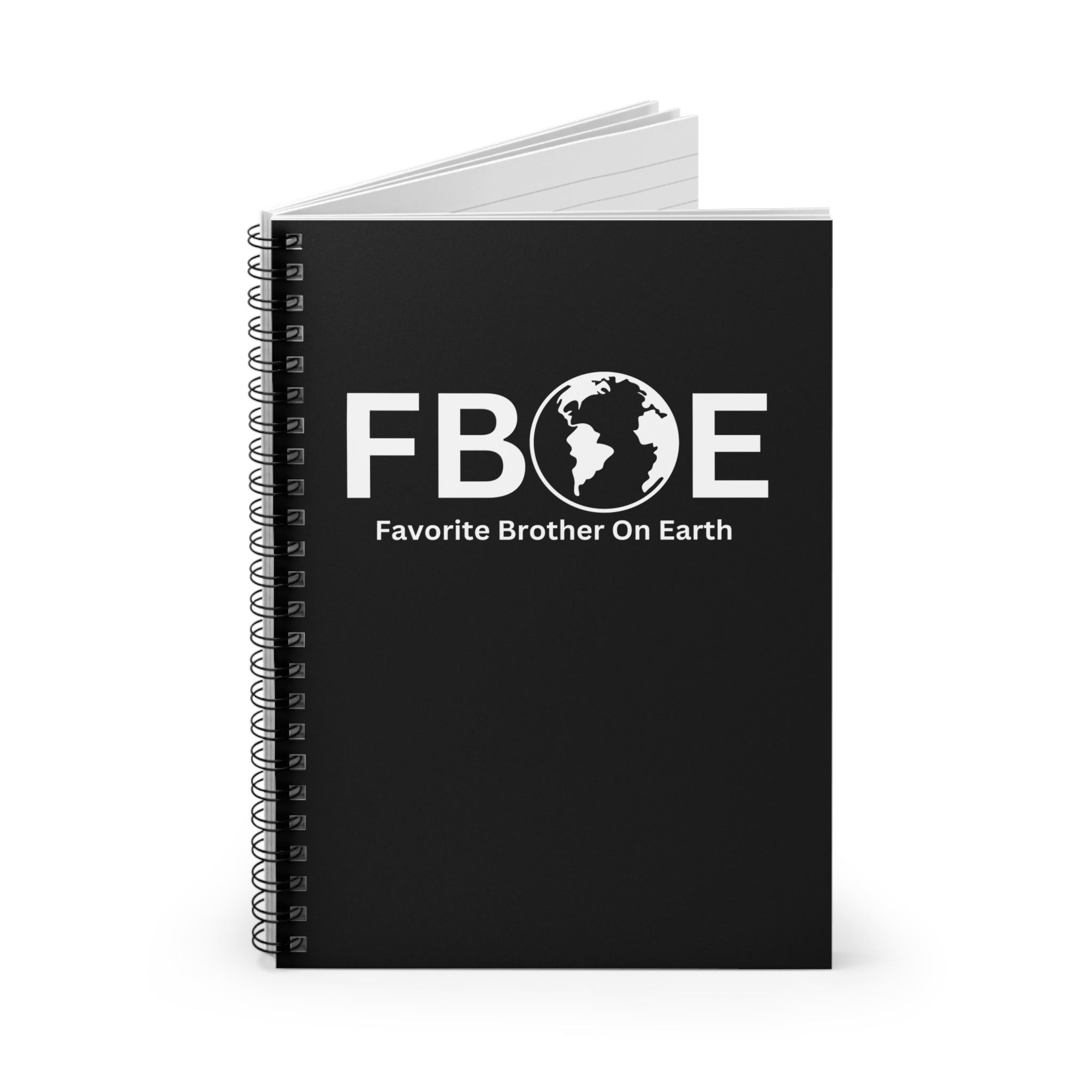Favorite Brother On Earth (FBOE) Spiral Notebook- 118 Page Ruled Line Notebook for Everyday Use