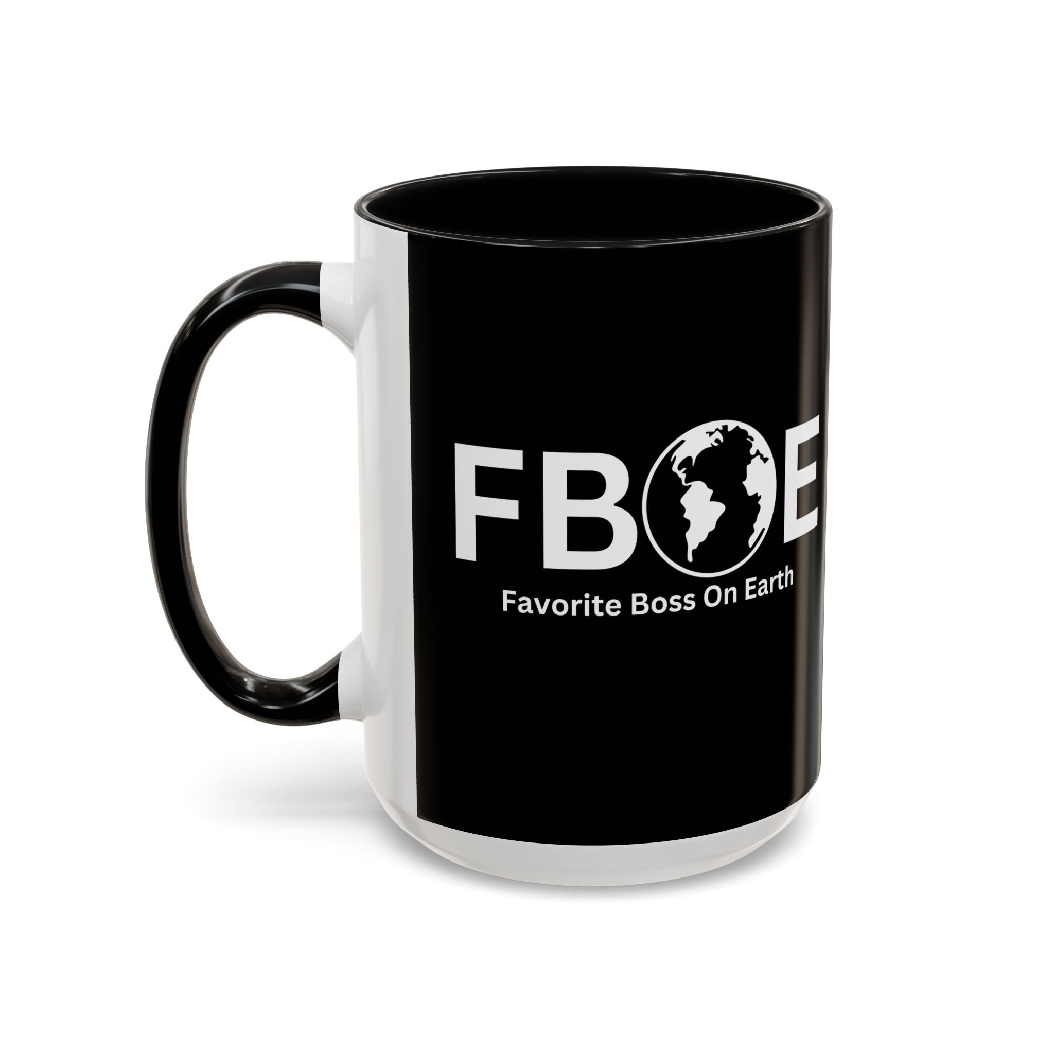 Favorite Boss On Earth (FBOE) Accent Coffee Mug (11oz, 15oz)