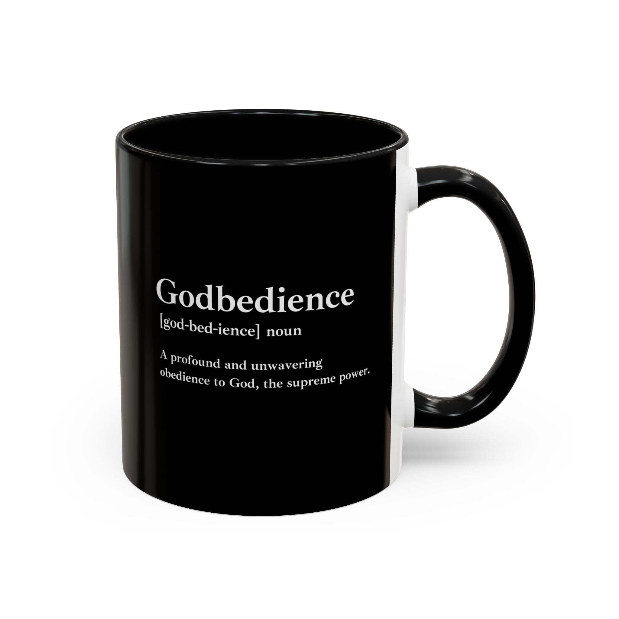 Godbedience Accent Coffee Mug (11, 15oz)