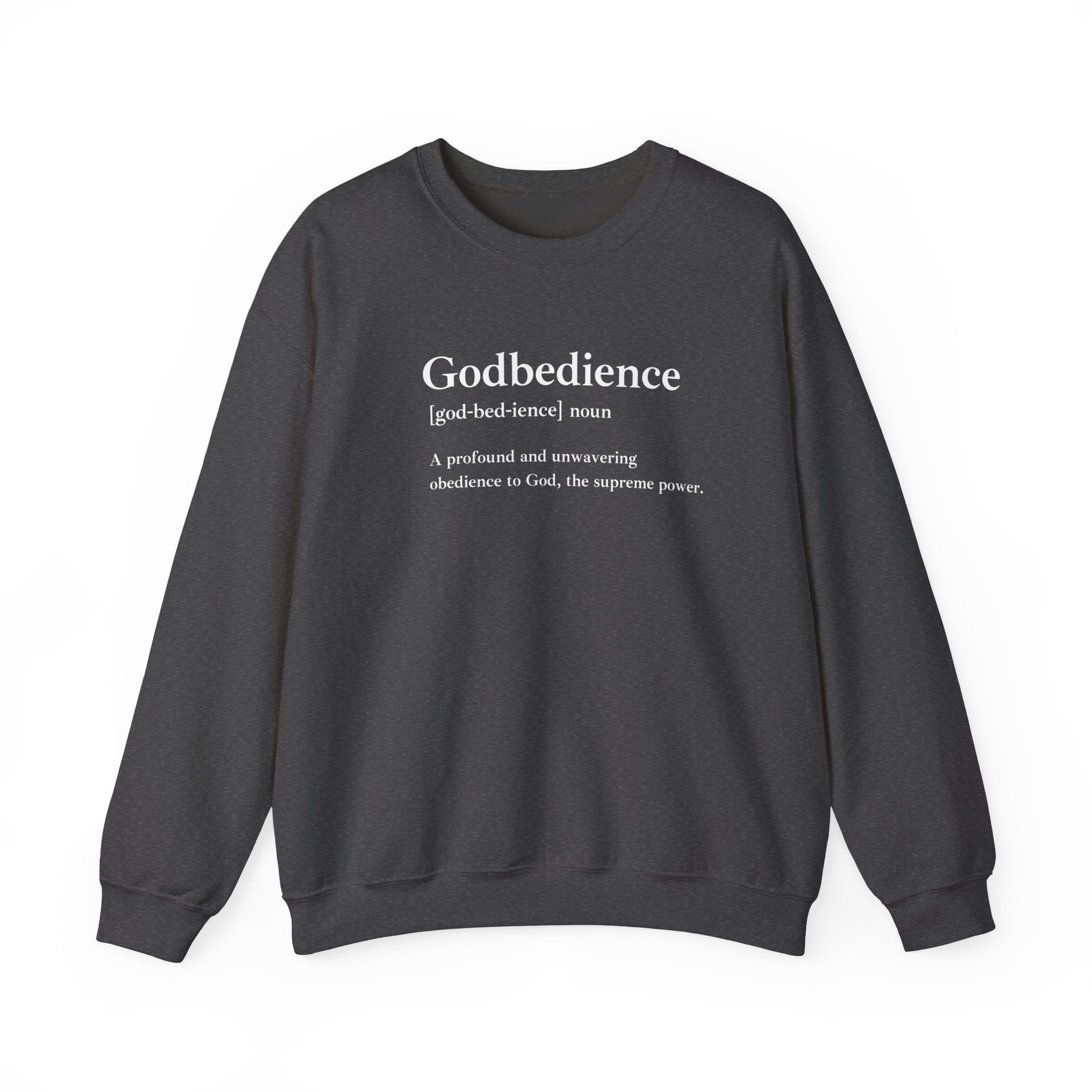 Godbedience Unisex Heavy Blend™ Crewneck Sweatshirt | Comfortable & Durable Everyday Wear