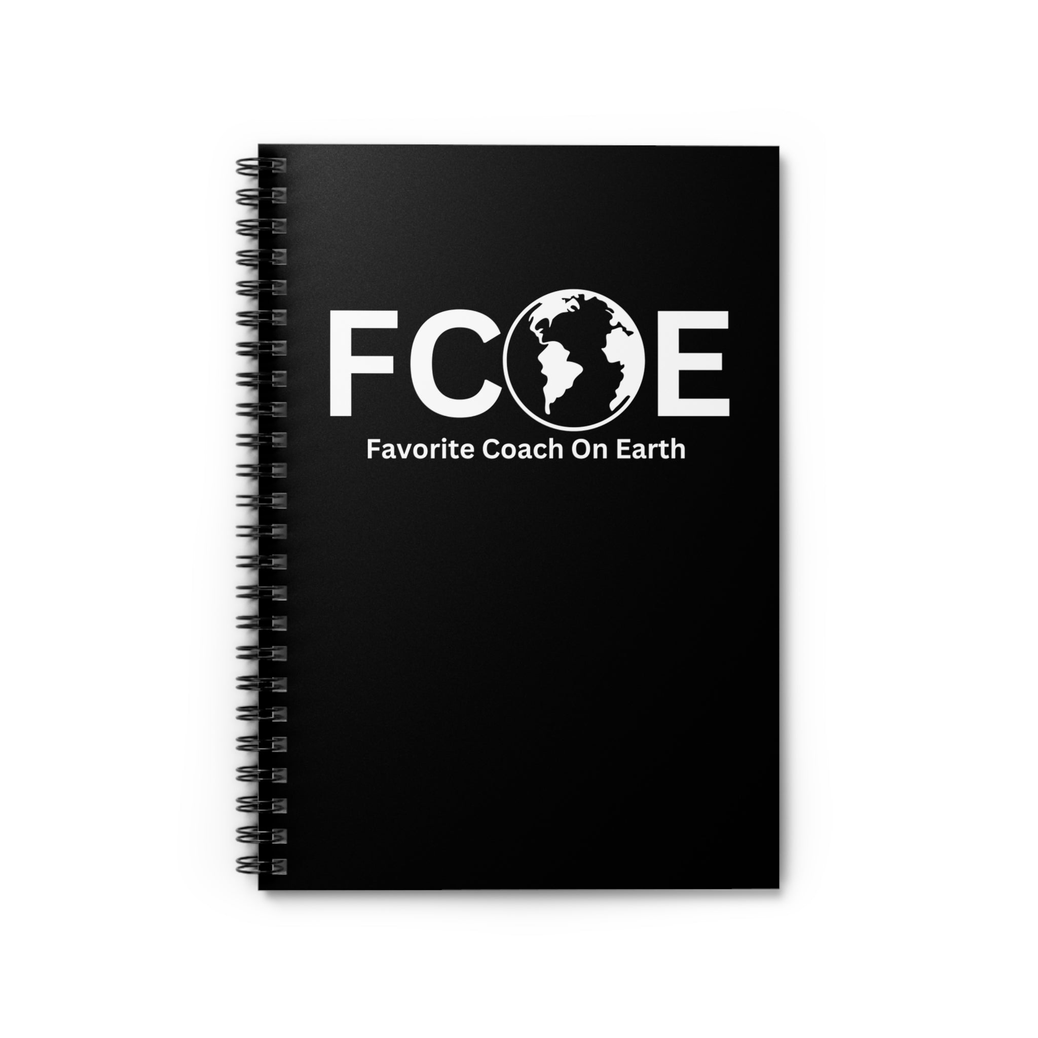 Favorite Coach On Earth (FCOE) Spiral Notebook - 118 Page Ruled Line Notebook for Everyday Use