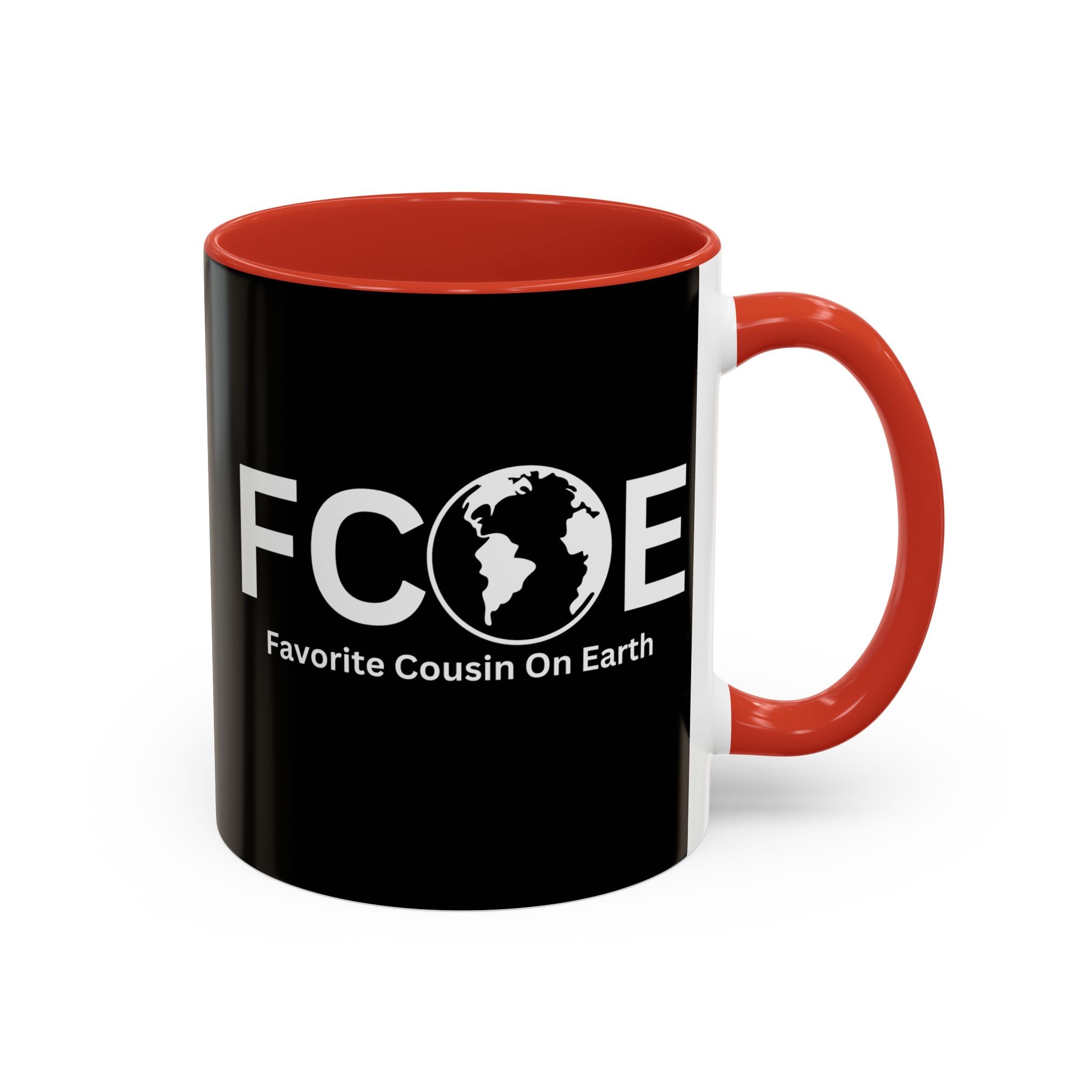 Favorite Cousin On Earth (FCOE) Accent Coffee Mug (11oz, 15oz)