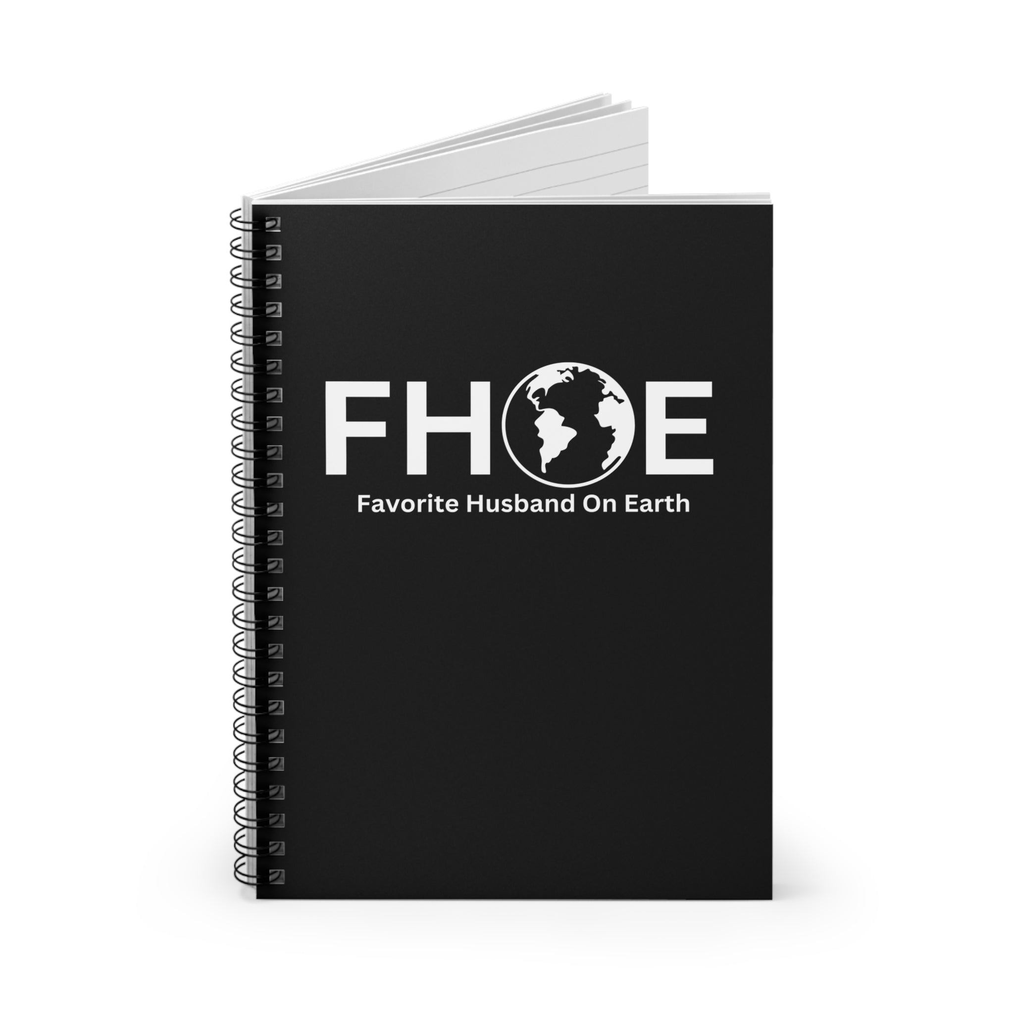 Favorite Husband On Earth (FHOE) Spiral Notebook - 118 Page Ruled Line Notebook for Everyday Use