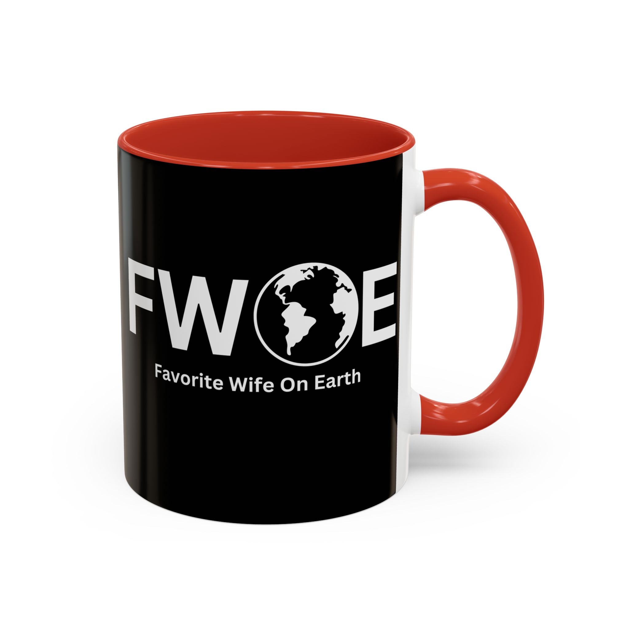 Favorite Wife On Earth (FWOE) Accent Coffee Mug (11oz, 15oz)