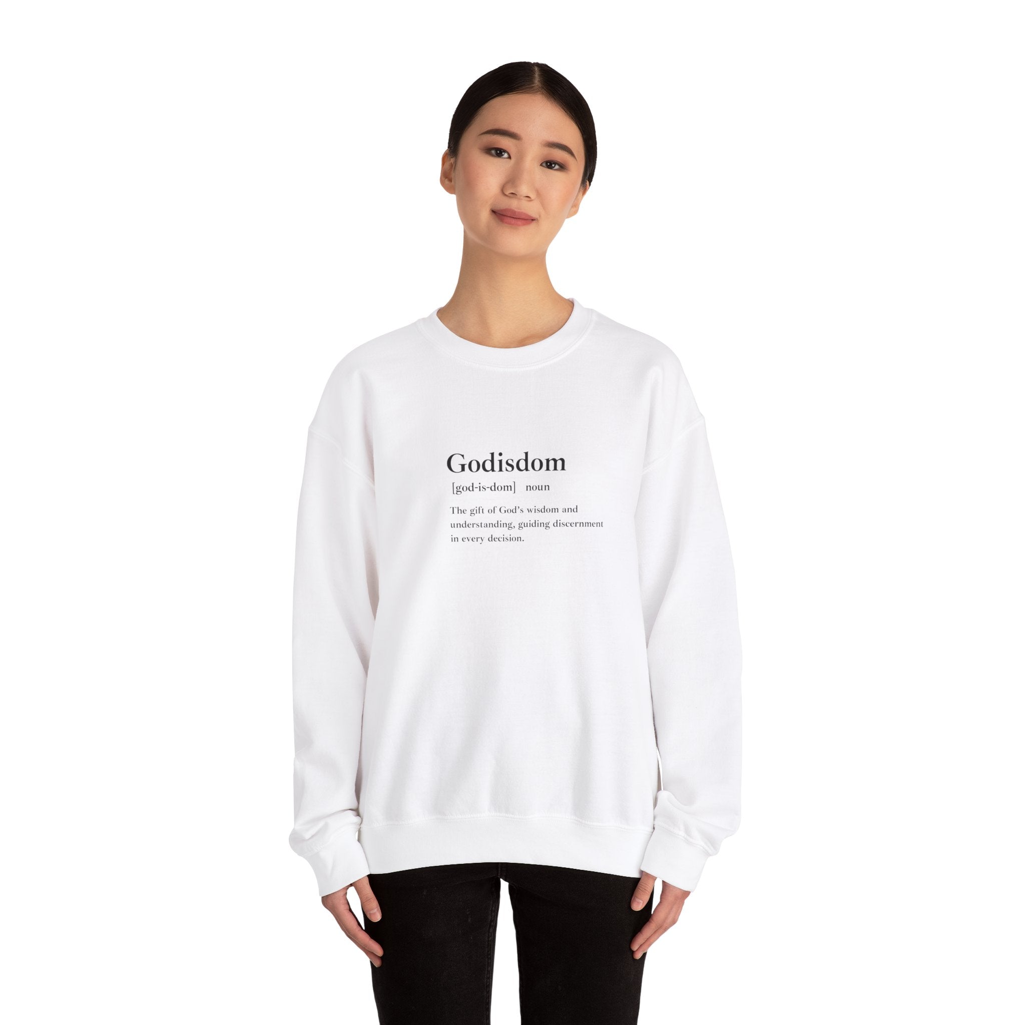 Godisdom Unisex Heavy Blend™ Crewneck Sweatshirt – Comfortable, Durable, Faith-Based Apparel, Ethical Fashion