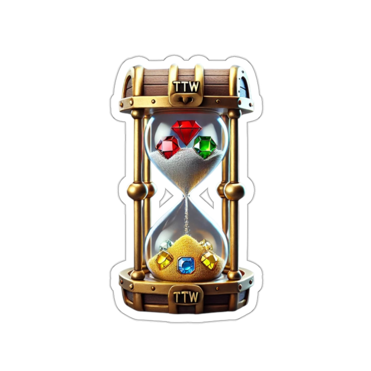 Treasure The Wait Logo Kiss-Cut Stickers - Custom Vinyl Stickers for Creative Decor