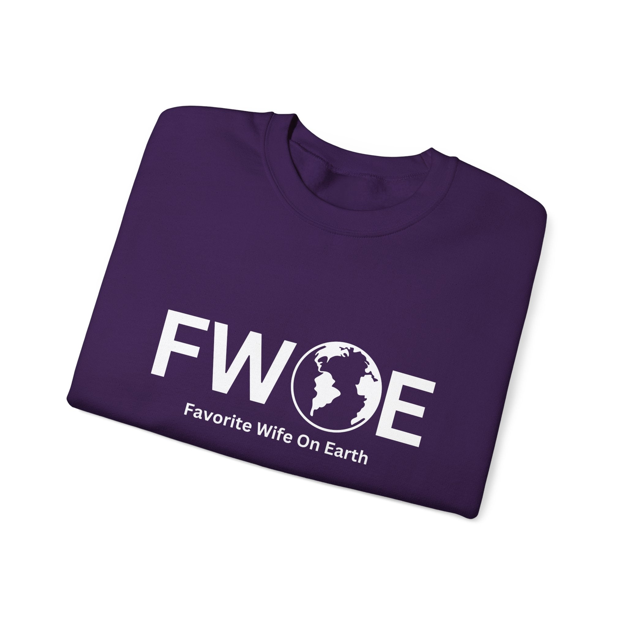 Favorite Wife On Earth (FWOE) Crewneck Sweatshirt - Cozy and Stylish Hoodie for Cold Days