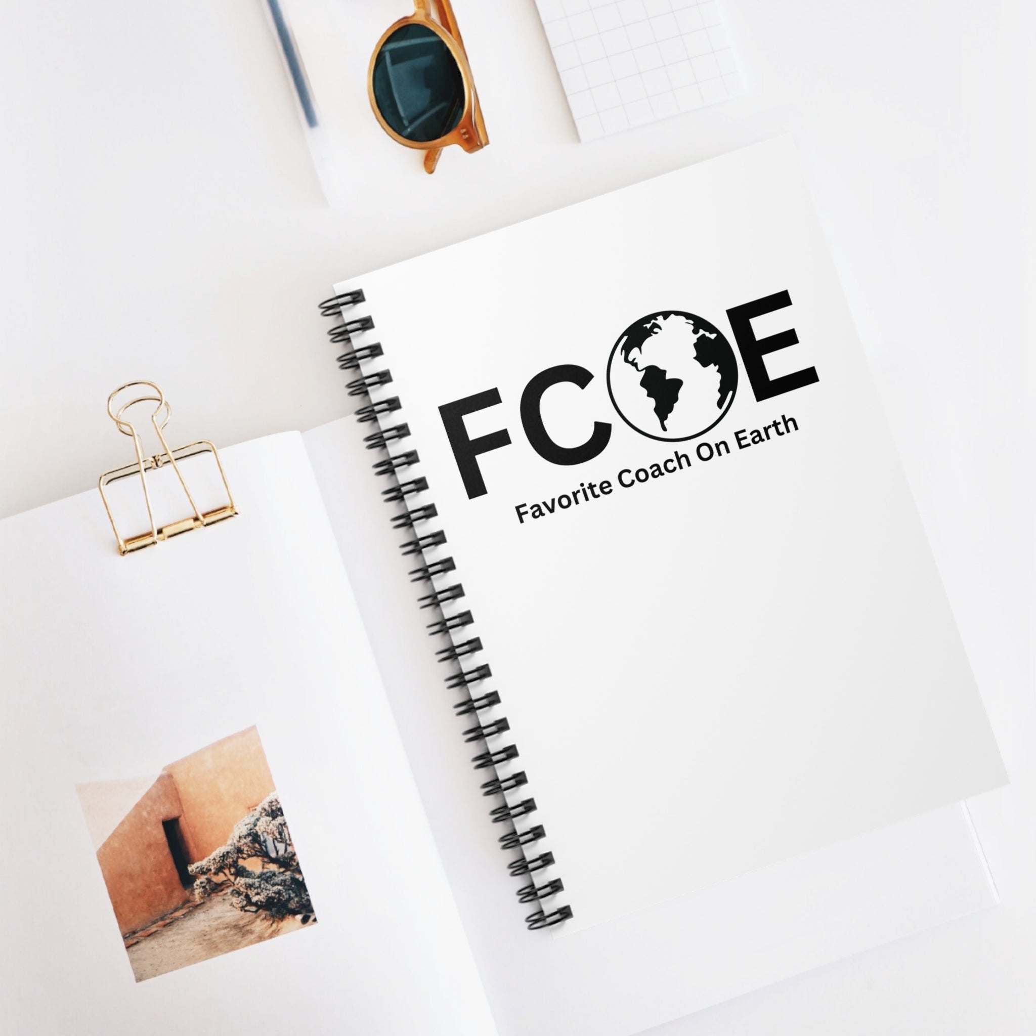 Favorite Coach On Earth (FCOE) Spiral Notebook - 118 Page Ruled Line Notebook for Everyday Use