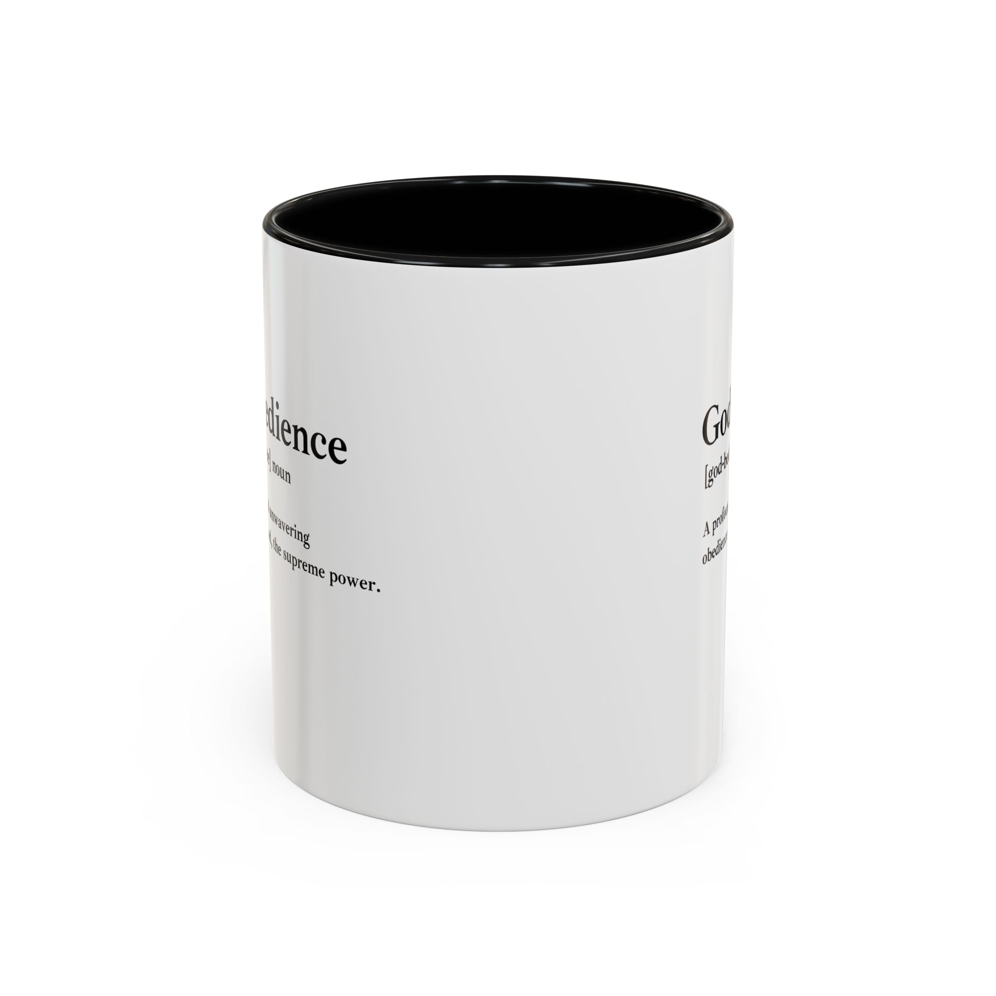 Godbedience Accent Coffee Mug (11, 15oz)
