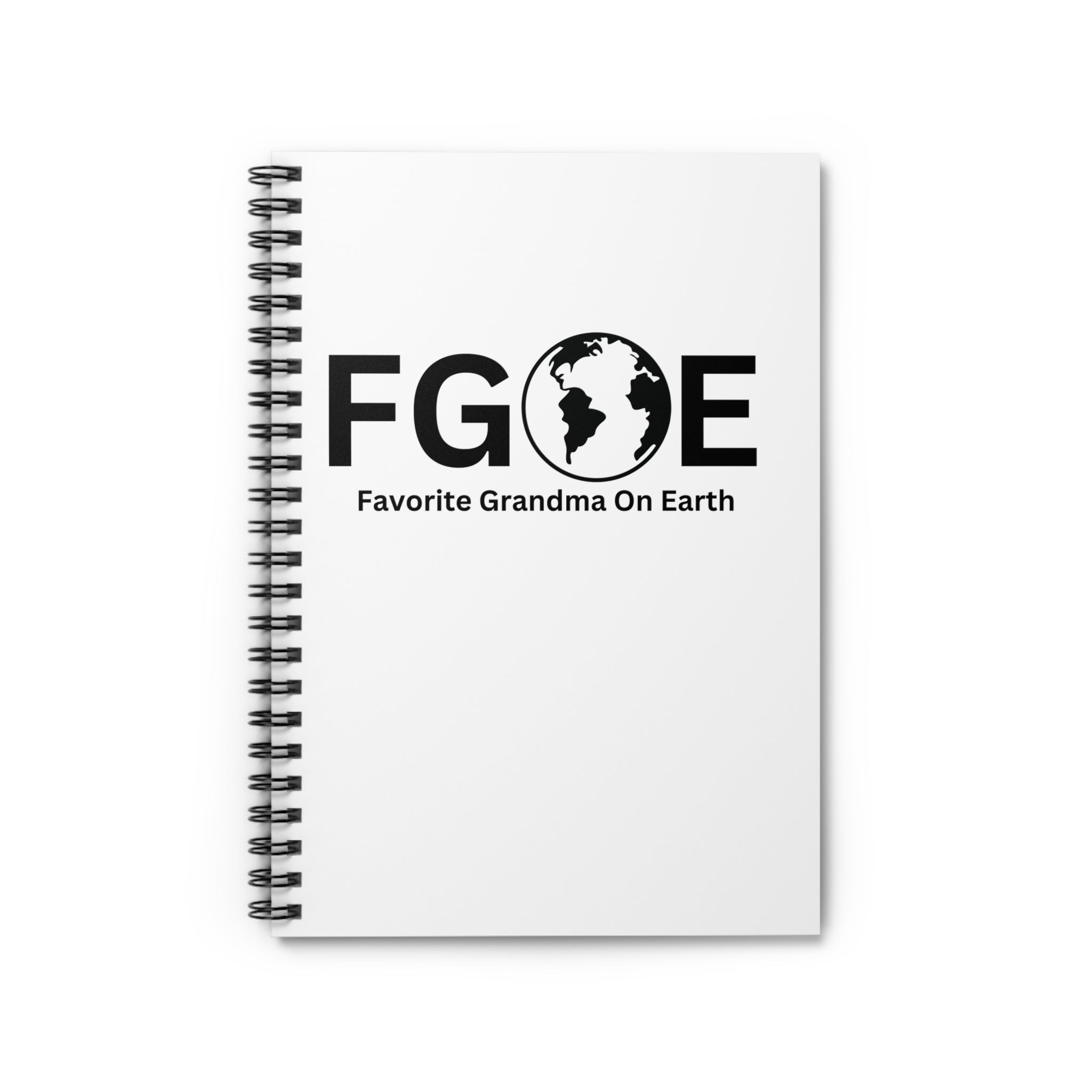 Favorite Grandma On Earth (FGOE) Spiral Notebook - 118 Page Ruled Line Notebook for Everyday Use