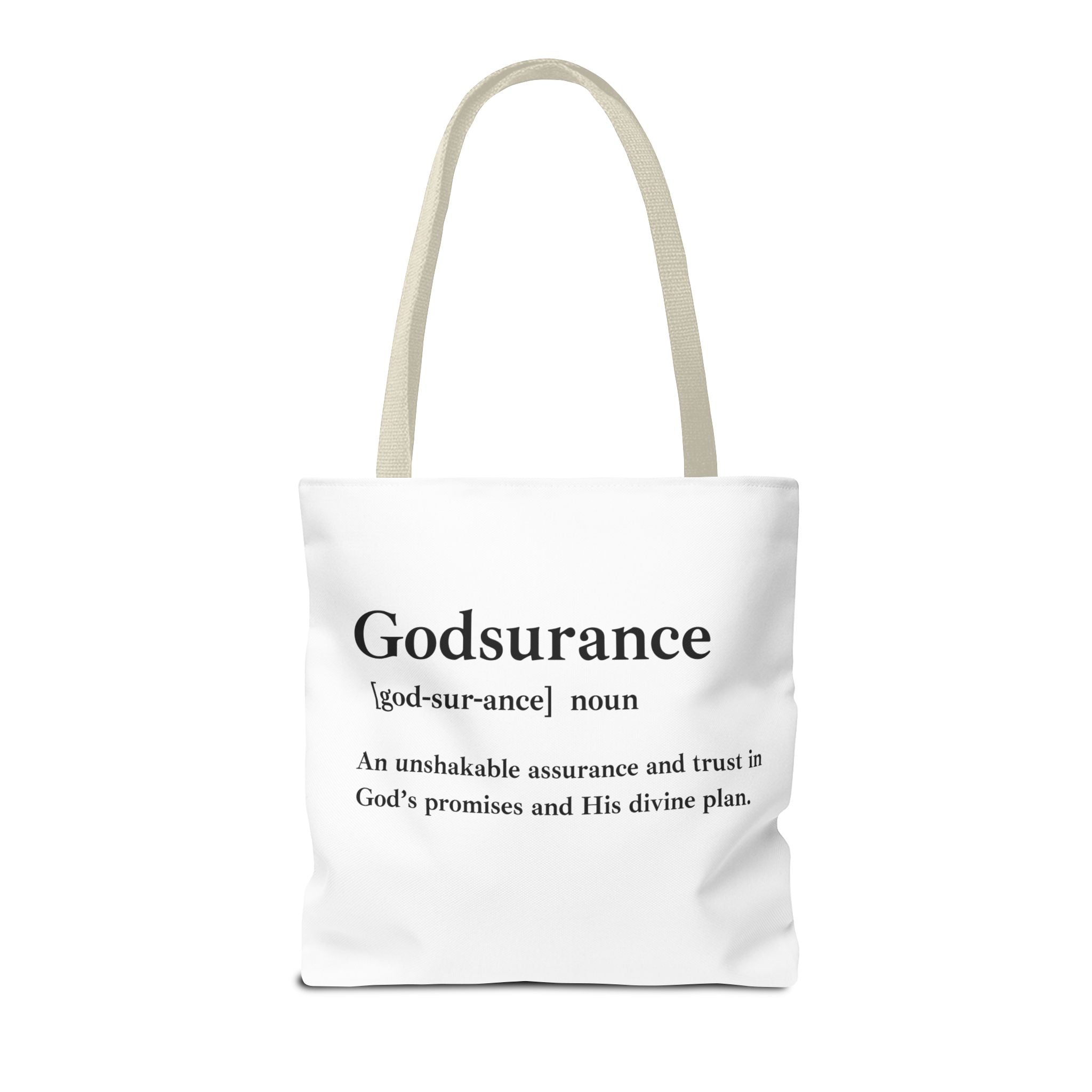 Godsurance Tote Bag - Custom Printed Stylish and Functional Tote