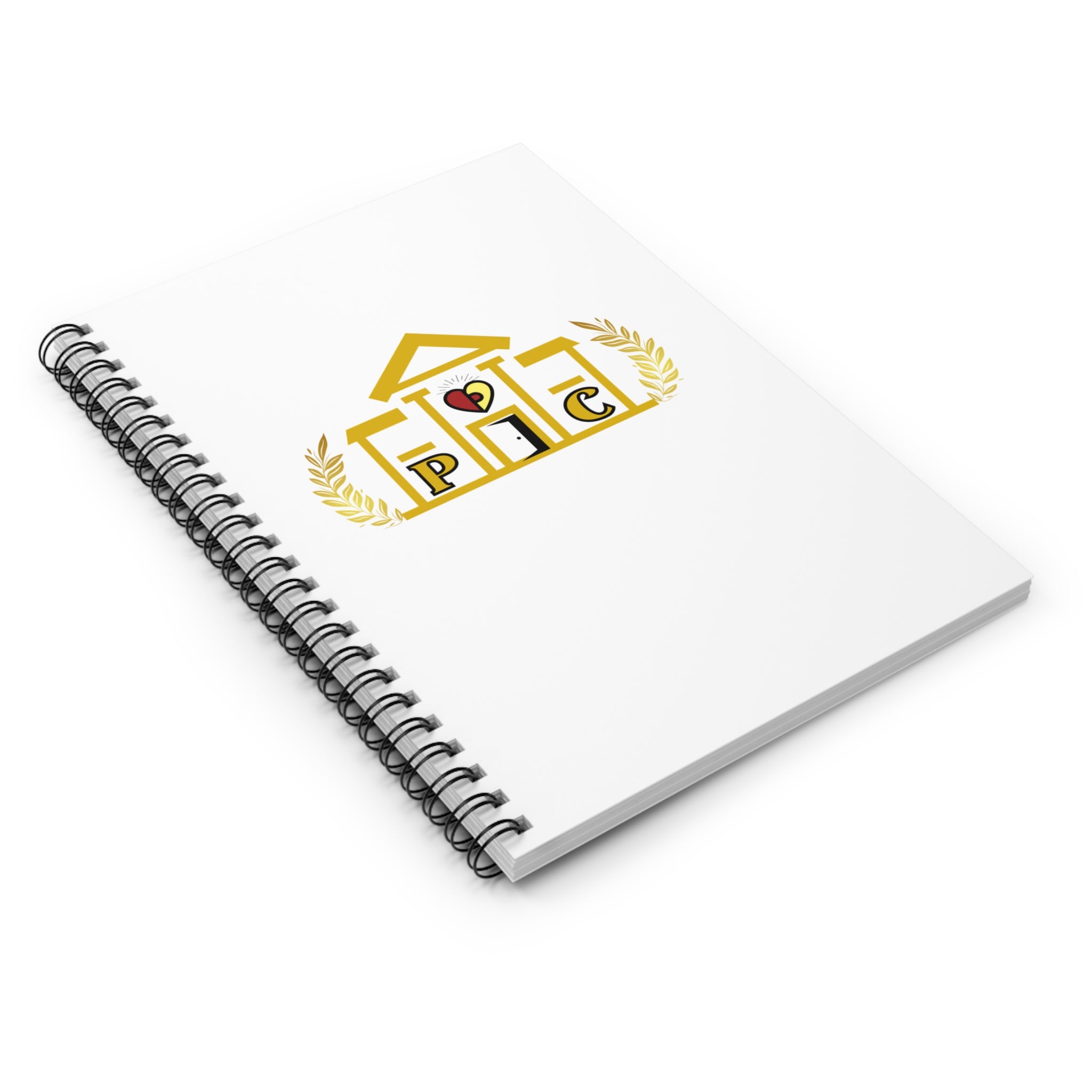 Passionoy Clubhouse Logo Spiral Notebook - 118 Page Ruled Line Notebook for Everyday Use