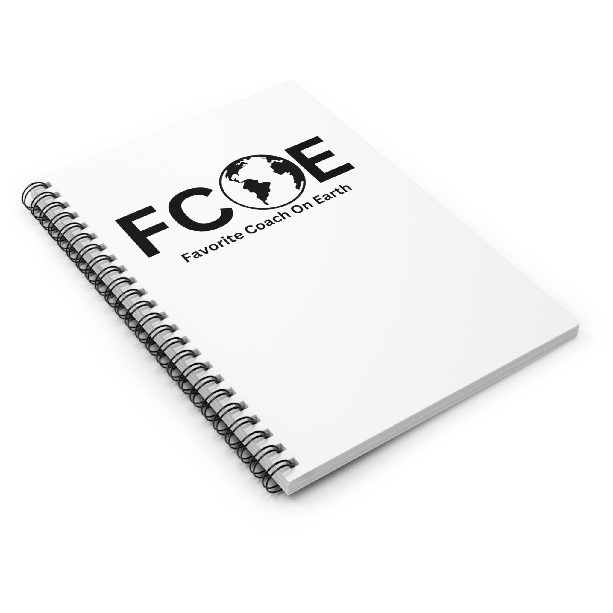 Favorite Coach On Earth (FCOE) Spiral Notebook - 118 Page Ruled Line Notebook for Everyday Use