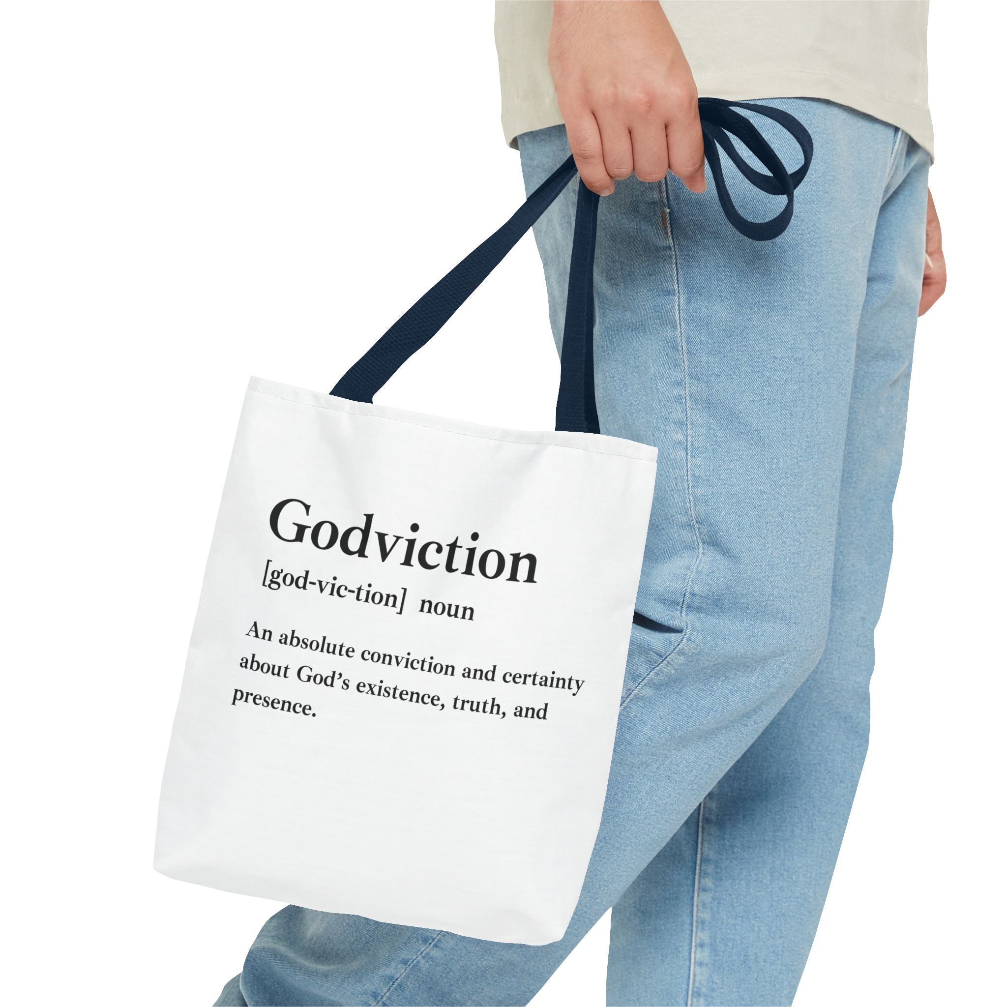 Godviction Tote Bag - Custom Printed Stylish and Functional Tote