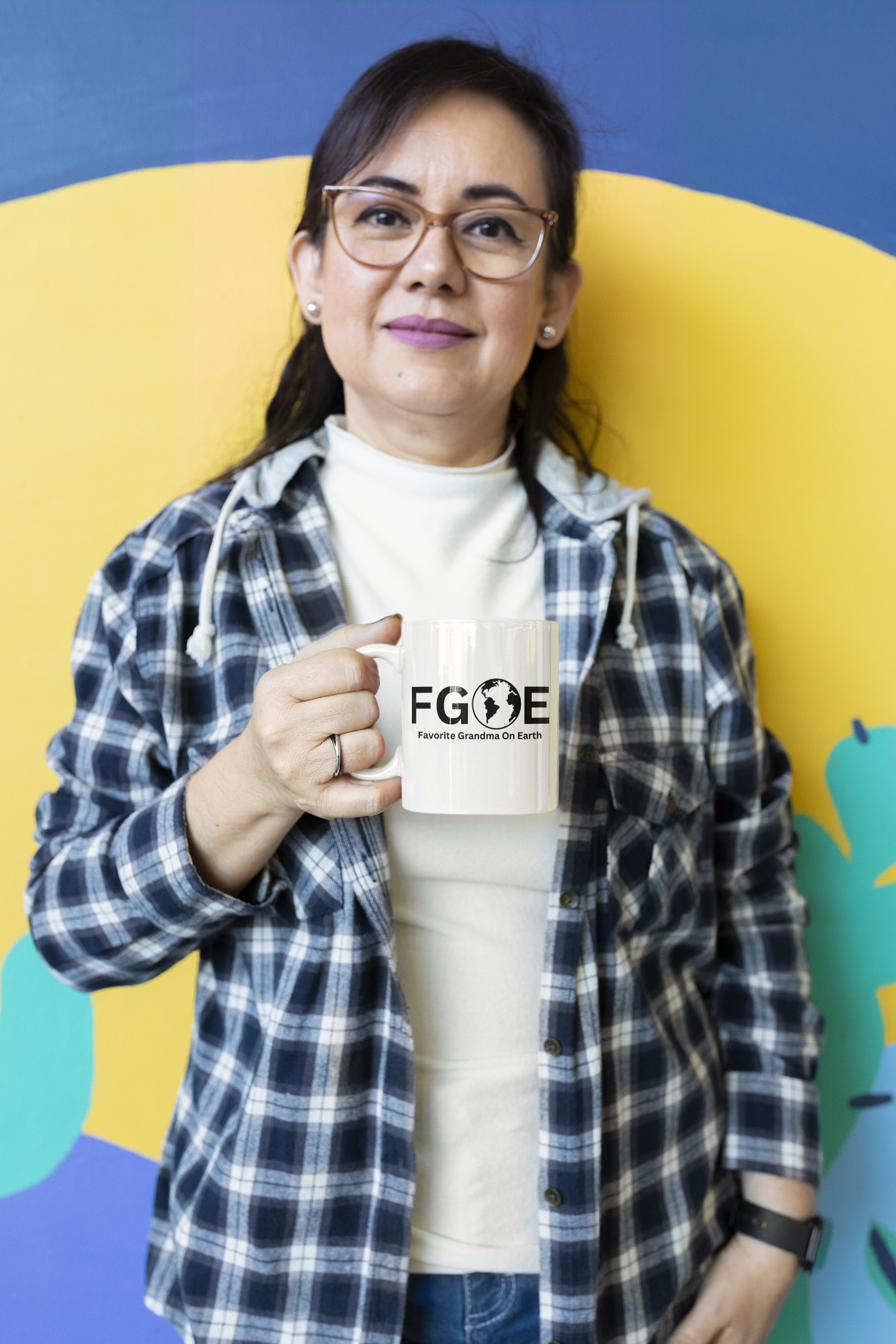 Favorite Grandma On Earth Mug (FGOE) Accent Coffee Mug (11oz, 15oz)