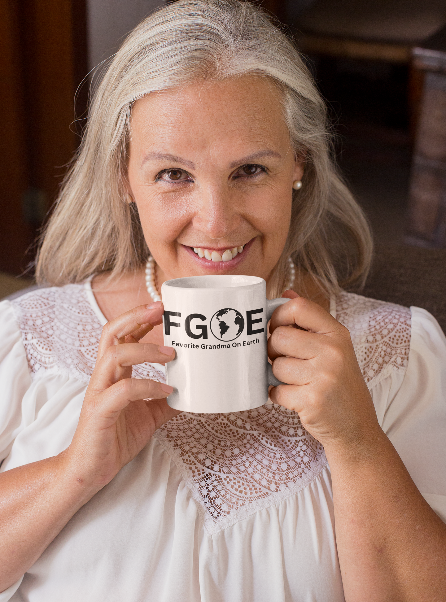 Favorite Grandma On Earth Mug (FGOE) Accent Coffee Mug (11oz, 15oz)