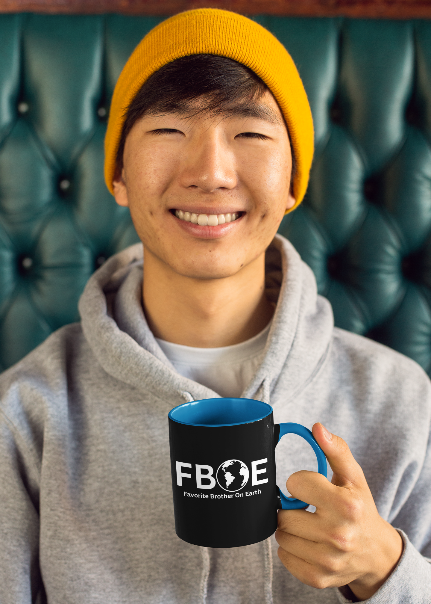 Favorite Brother On Earth (FBOE) Accent Coffee Mug (11oz, 15oz)