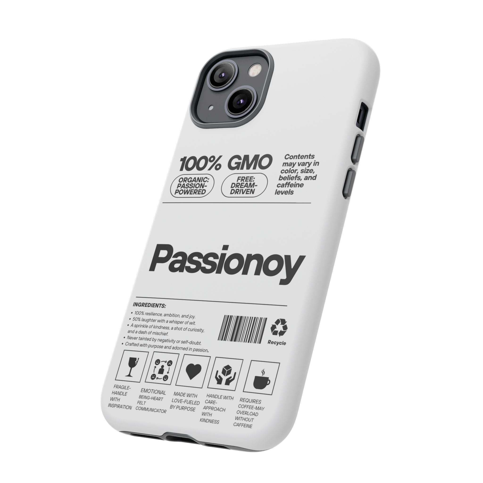 Passionoy Label Tough Cases - Custom Protective Phone Cases for iPhone, Samsung Galaxy, and Google Pixel