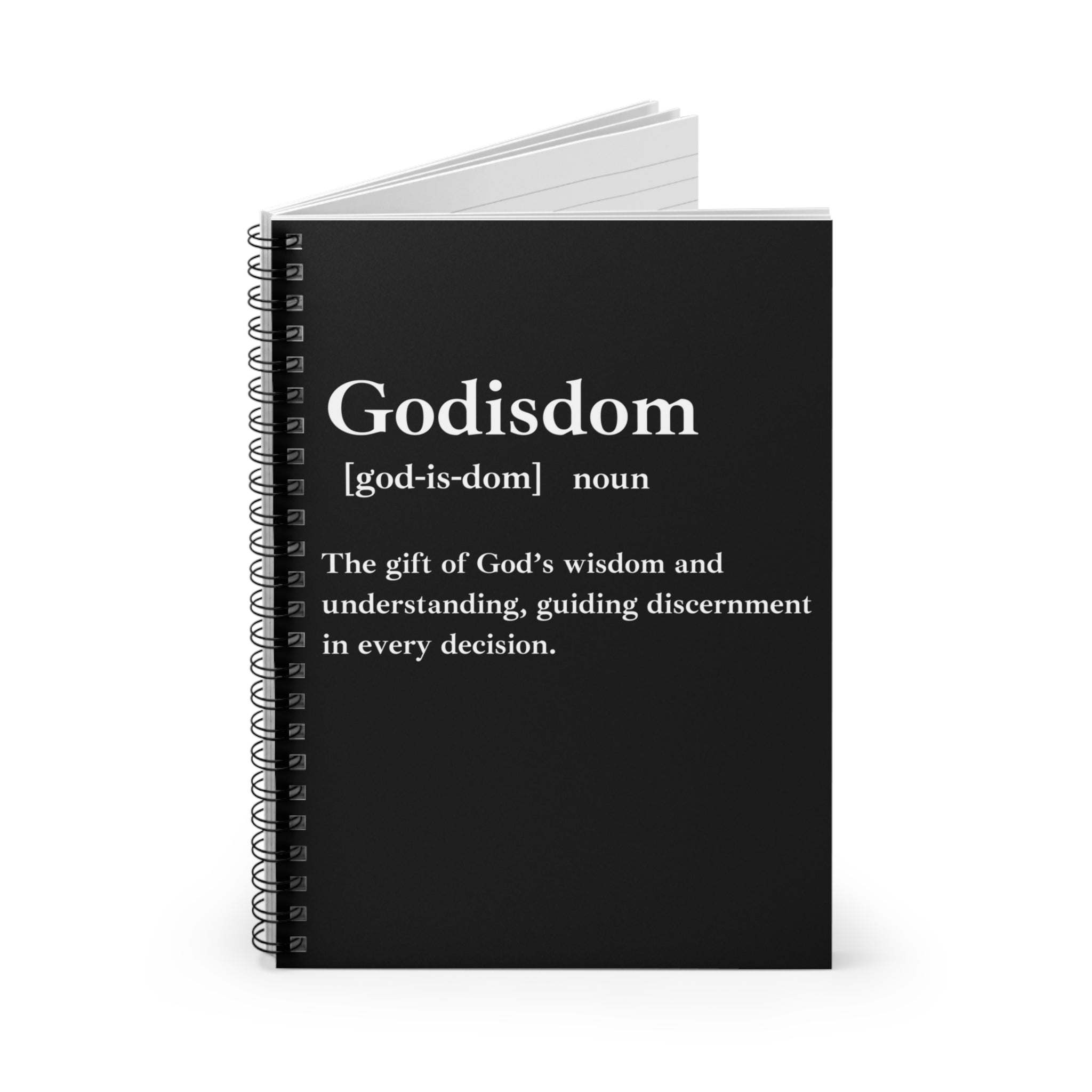 Godisdom Spiral Notebook - 118 Page Ruled Line Notebook for Everyday Use