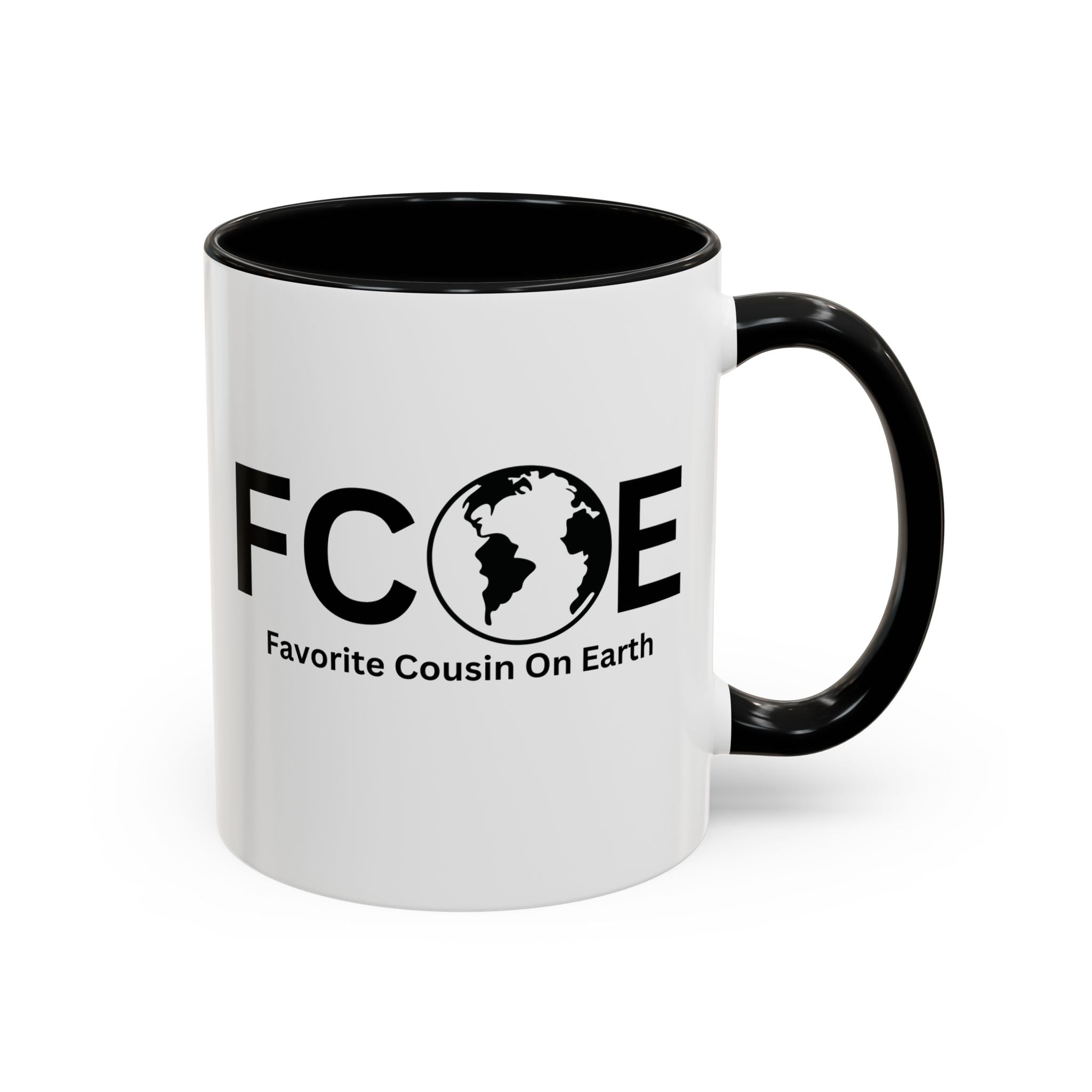 Favorite Cousin On Earth (FCOE) Accent Coffee Mug (11oz, 15oz)