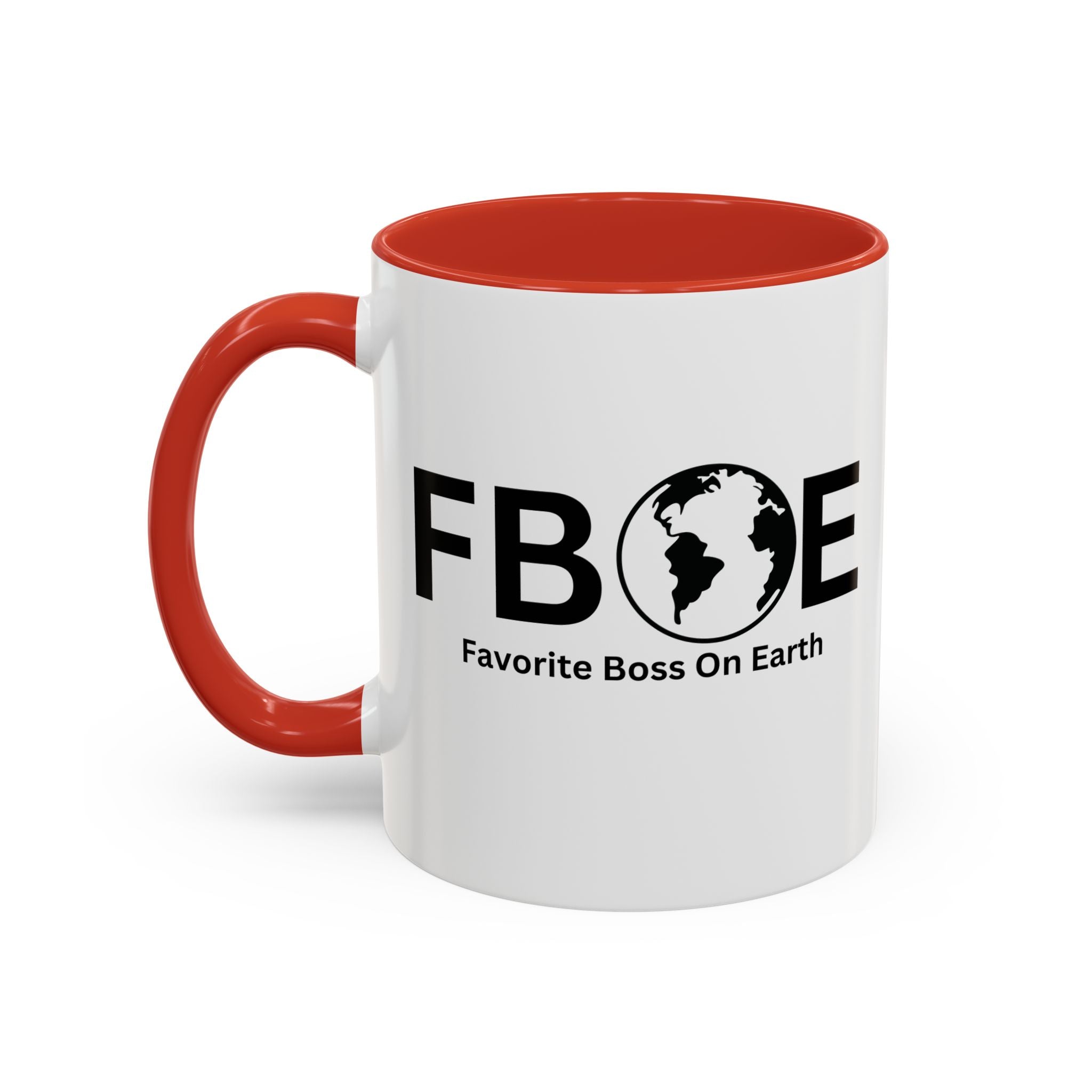 Favorite Boss On Earth (FBOE) Accent Coffee Mug (11oz, 15oz)